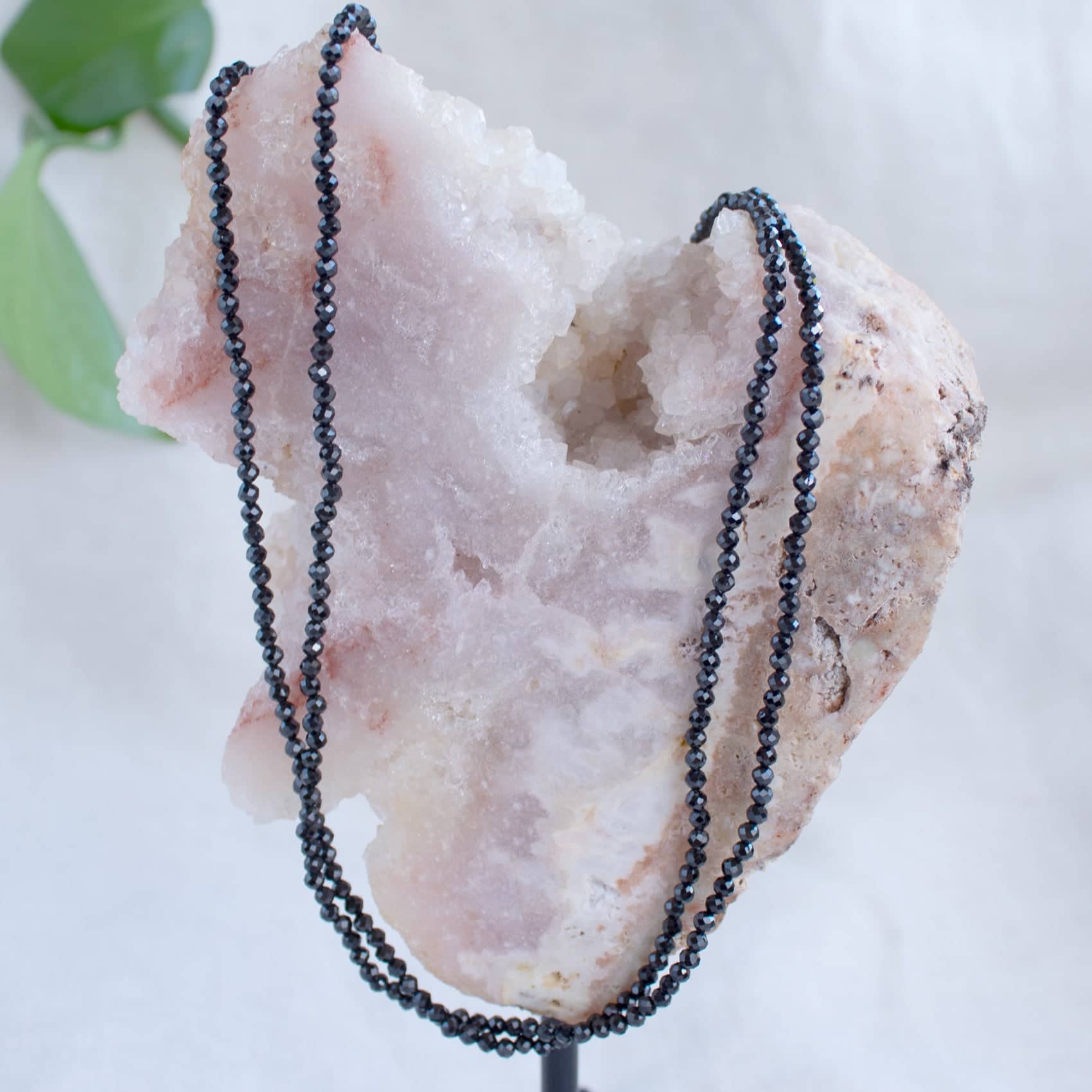 Black Spinel Single or Double Strand Necklace - Image 6
