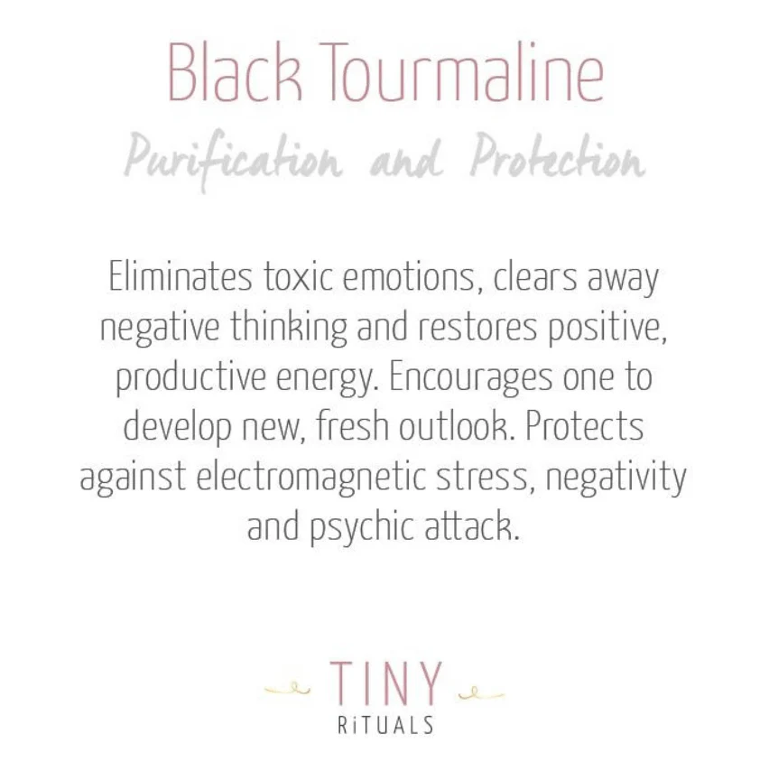 Black Tourmaline Silver, Gold or Rose Gold Ring - Image 13