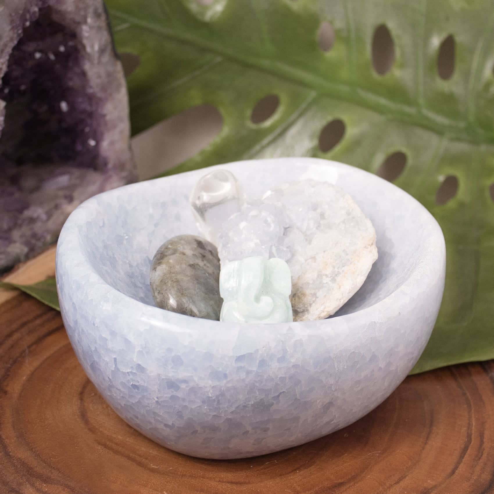 Blue Calcite Crystal Bowls - 1 of A Kind - Image 23