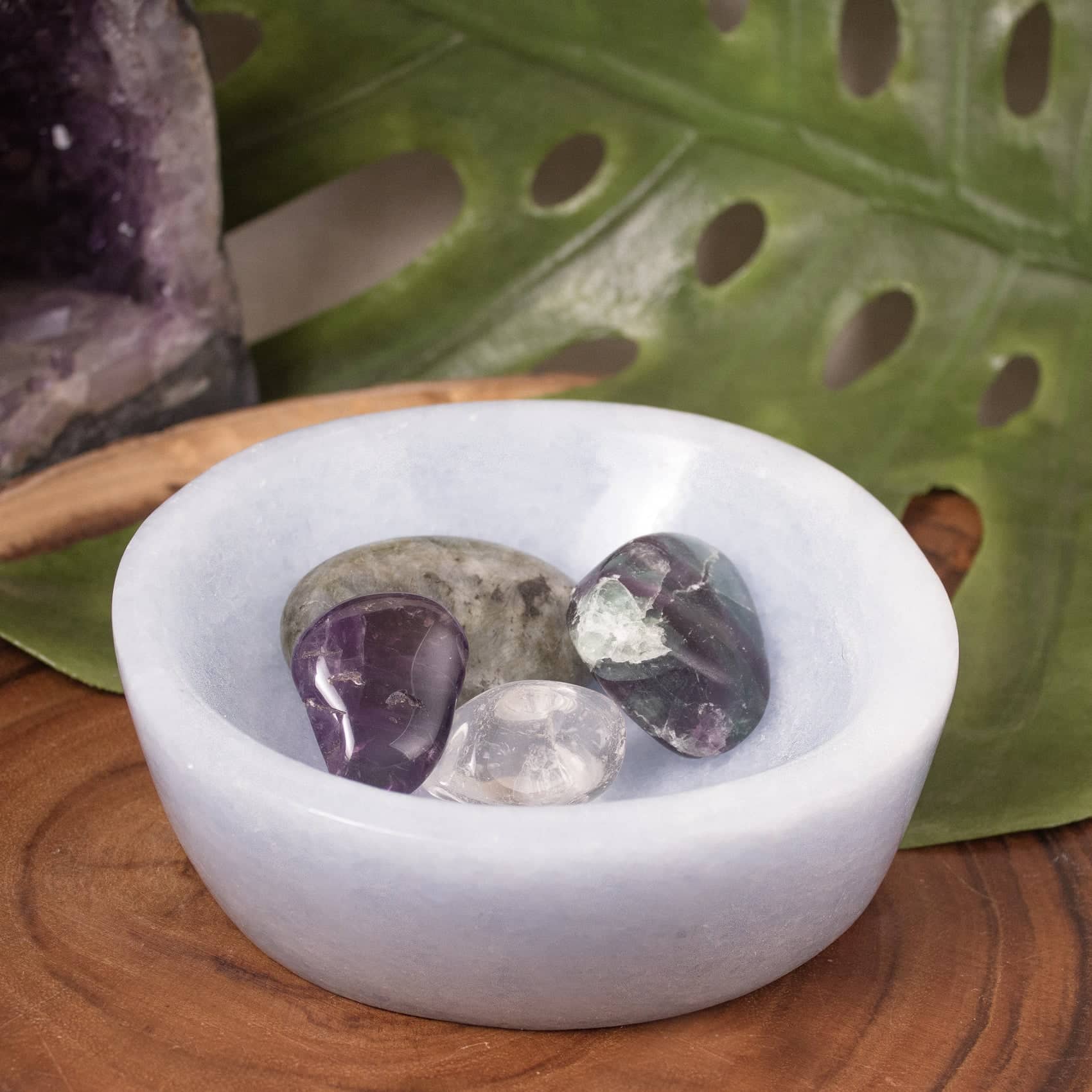 Blue Calcite Crystal Bowls - 1 of A Kind - Image 5
