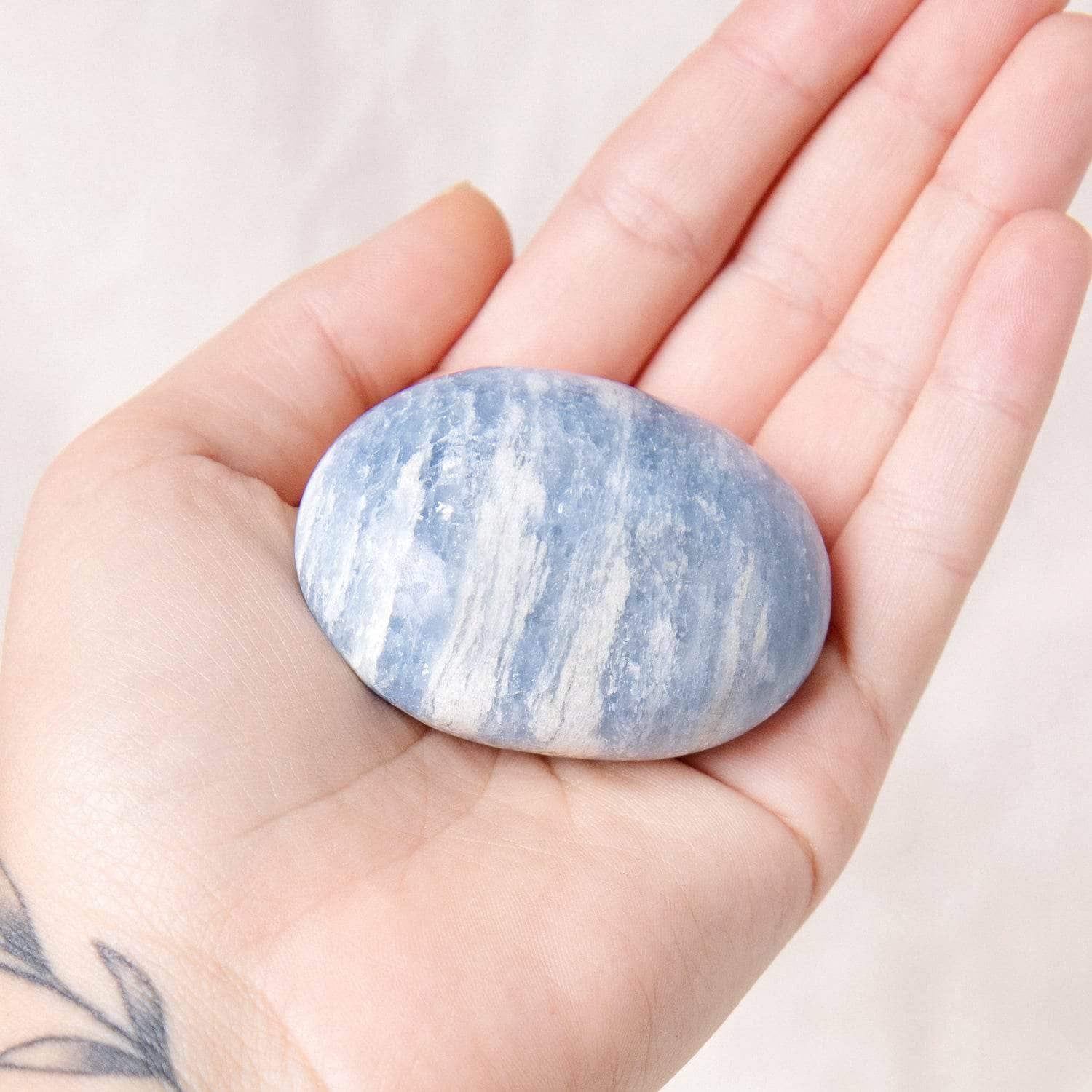 Blue Calcite Palm Stones - AAA Premium Quality - Image 5