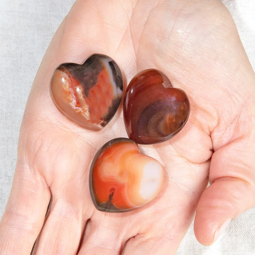 Carnelian Mini Heart Set - Image 3