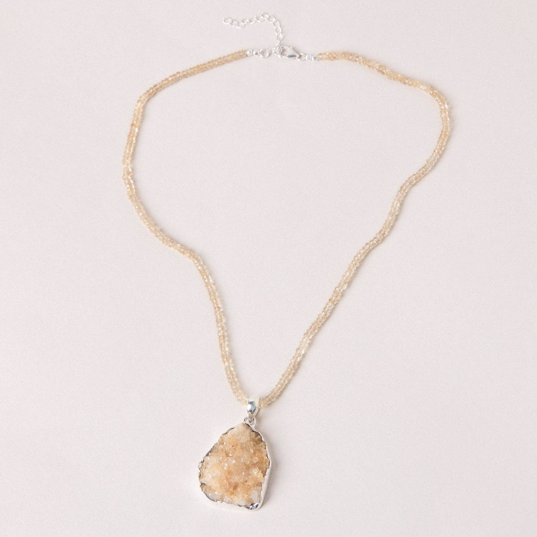 Citrine Druzy Pendant Necklace - Image 10