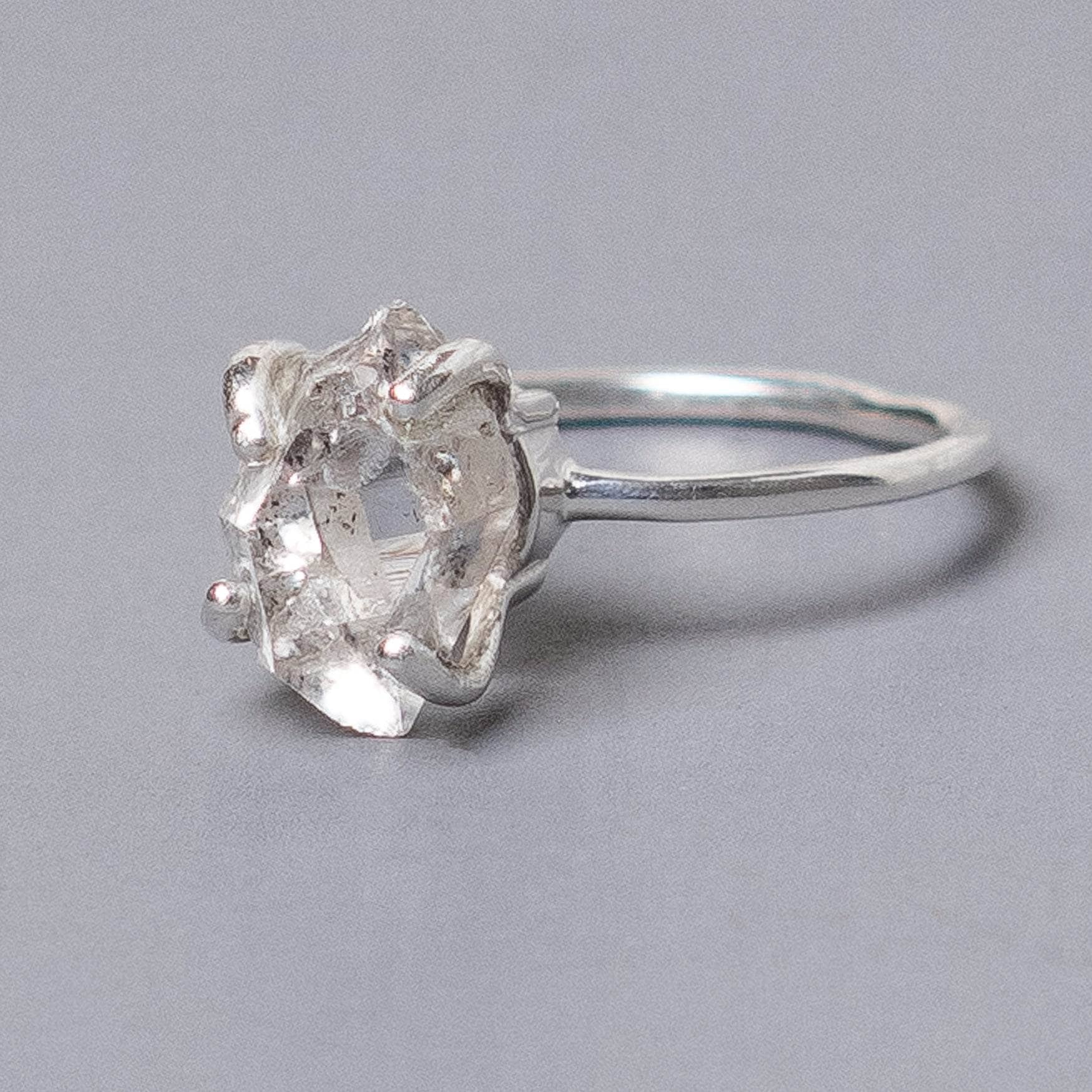Clear Quartz Raw Freeform Gold or Silver Ring - Image 10