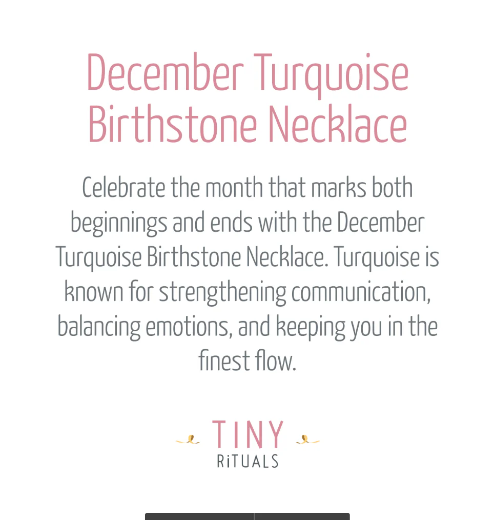 December Turquoise Birthstone Necklace - Image 4