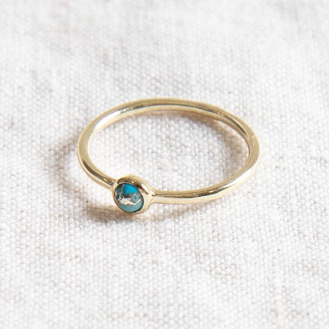 Natural Genuine Turquoise Silver or Gold Ring - Image 5