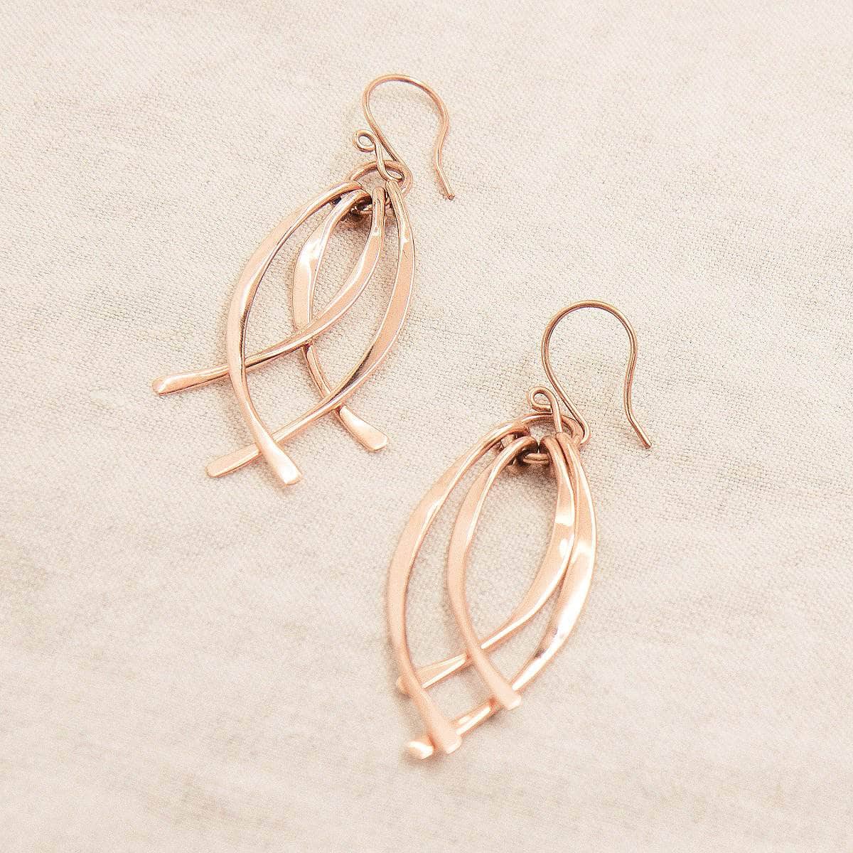 Copper Wire Wrap Earrings - Limited Edition - Image 6