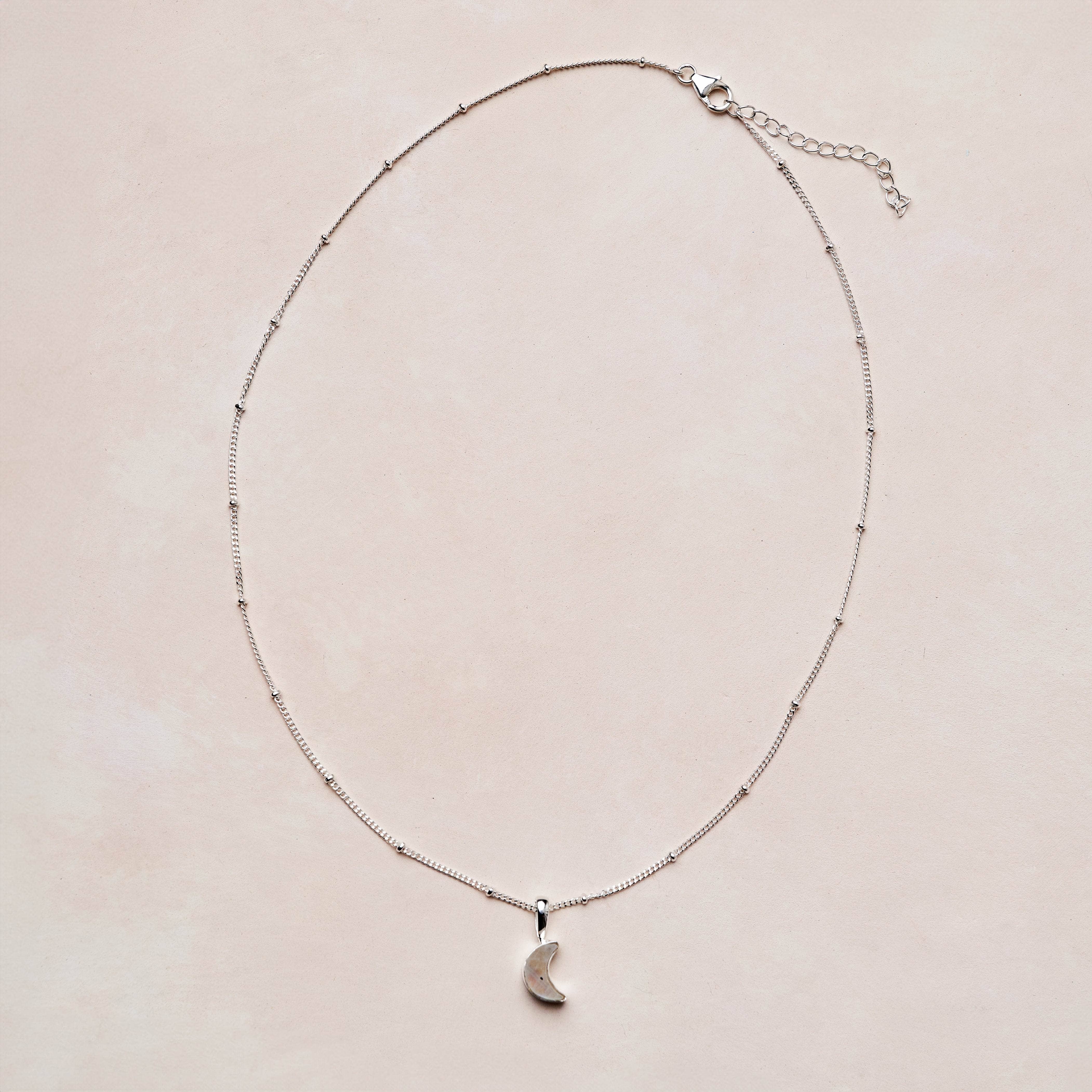 Crescent Moon Raw Gemstone Necklace - Image 17