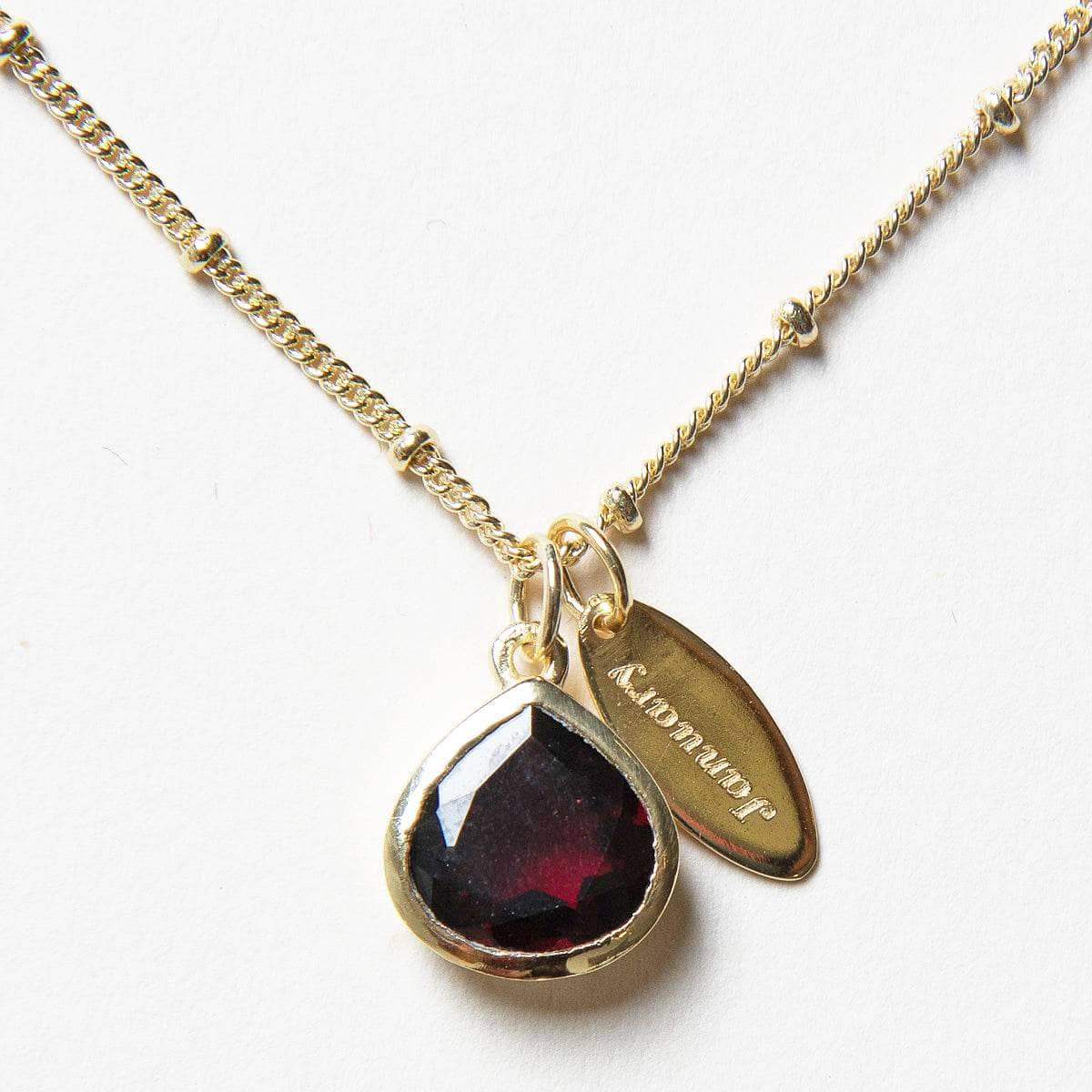 January Garnet Birthstone Necklace - Image 5