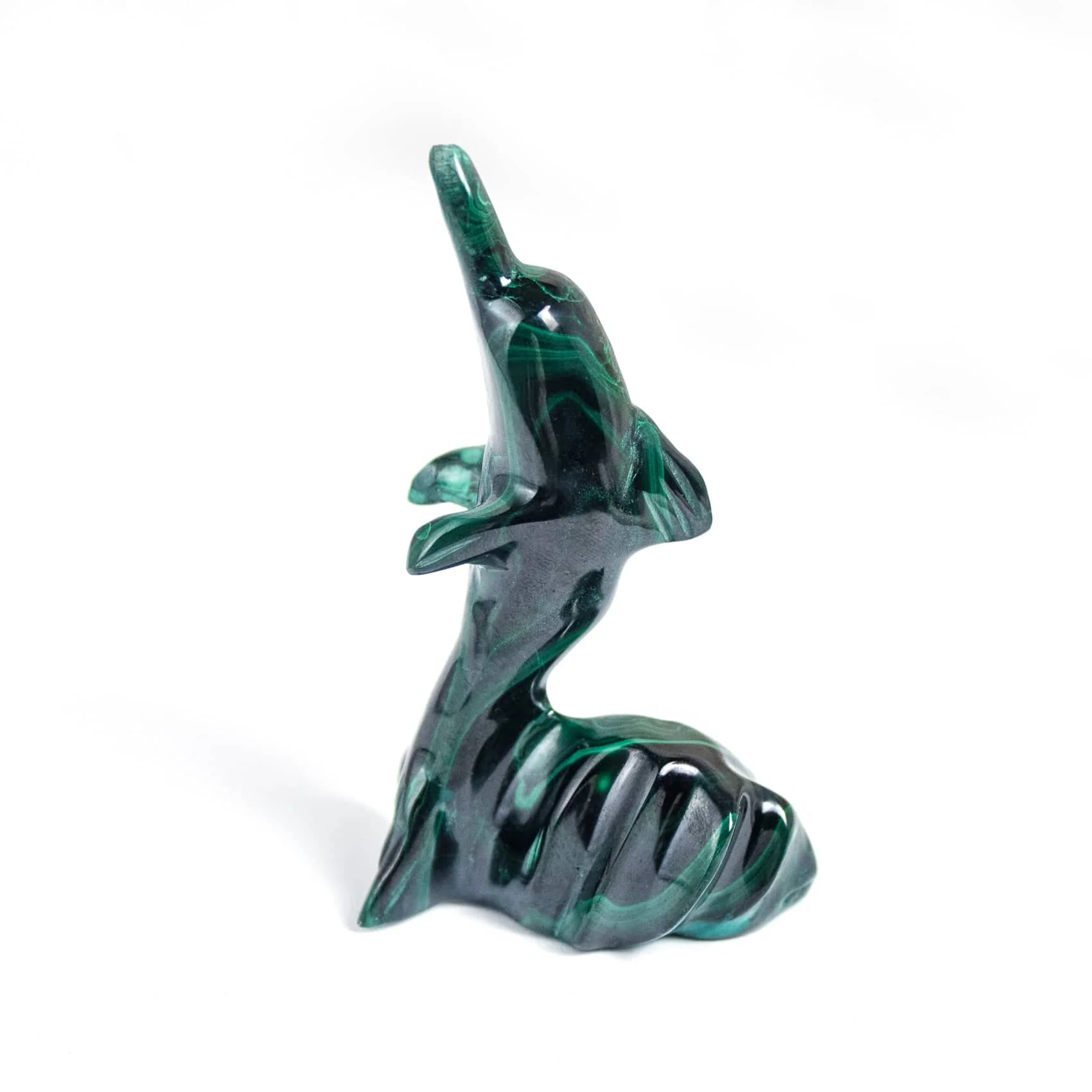 Genuine Malachite Dolphins - Hand Carved - 1 of a Kind - Image 27