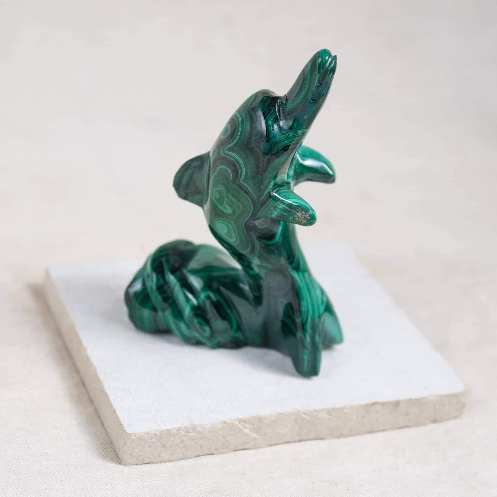 Genuine Malachite Dolphins - Hand Carved - 1 of a Kind - Image 42