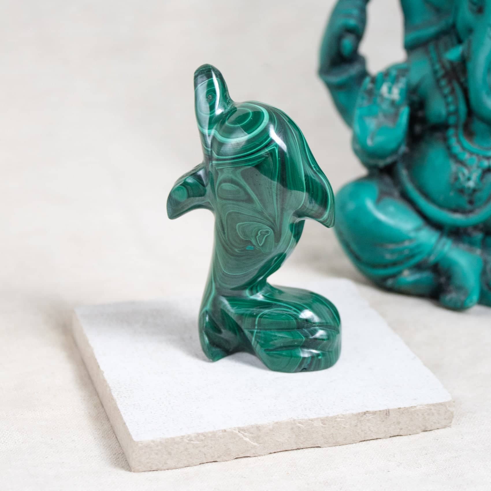 Genuine Malachite Dolphins - Hand Carved - 1 of a Kind - Image 44