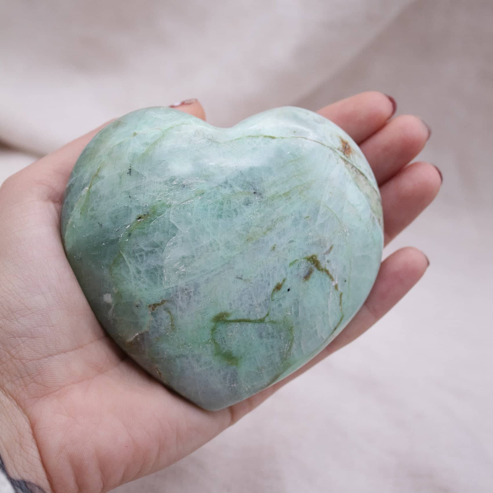 Rare Green Moonstone Hearts - 1 of a Kind - AAA Premium Quality - Image 23