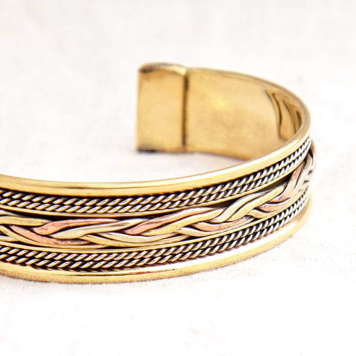 Tibetan Handcrafted Copper Braided Rope Healing Bracelet - Image 4