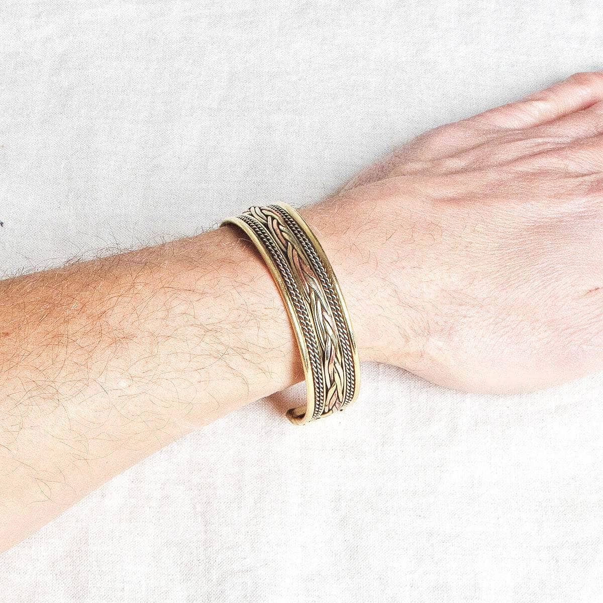 Tibetan Handcrafted Copper Braided Rope Healing Bracelet - Image 6