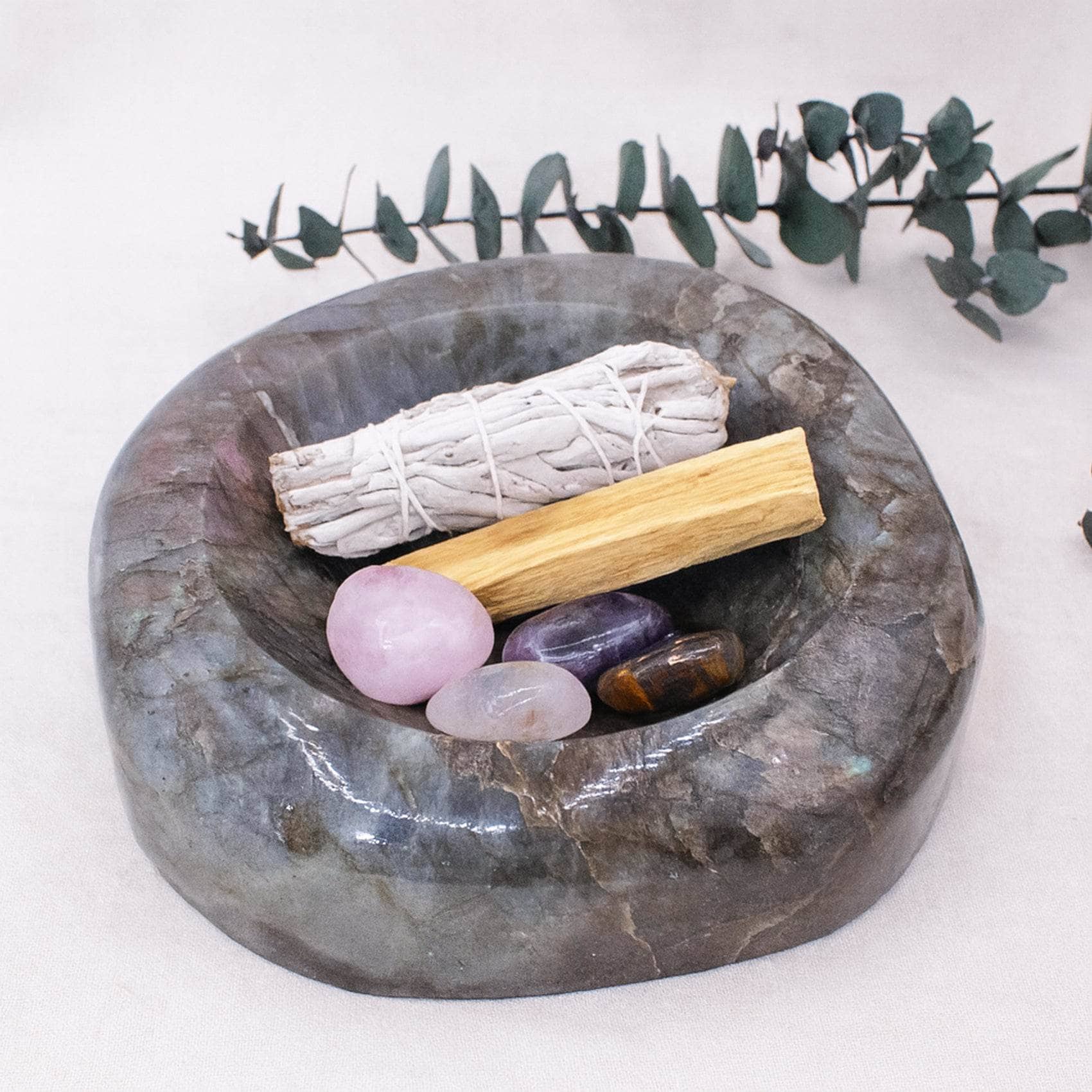 Genuine Labradorite Blue Flame Bowl - 1 of a Kind - Image 5
