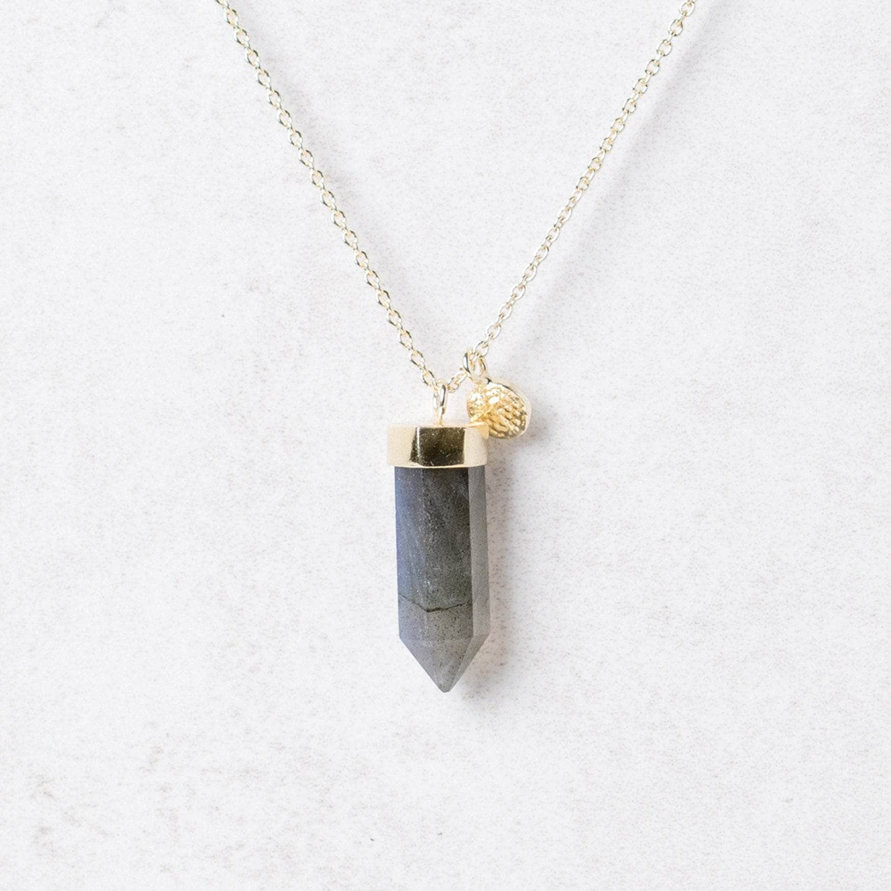 Labradorite Crystal Point Necklace - Image 5