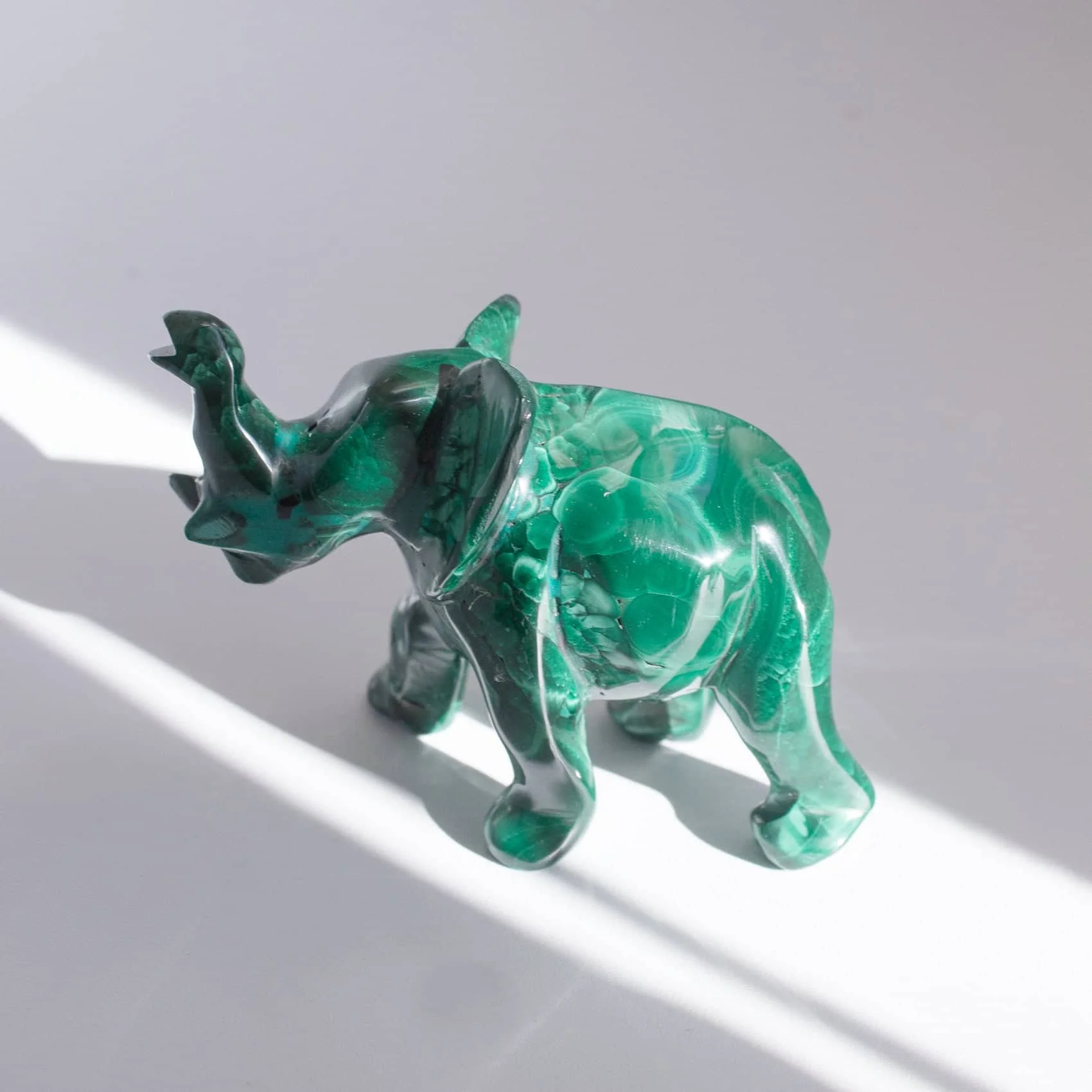 Genuine Malachite Elephants - Hand Carved - 1 of a Kind - Image 132