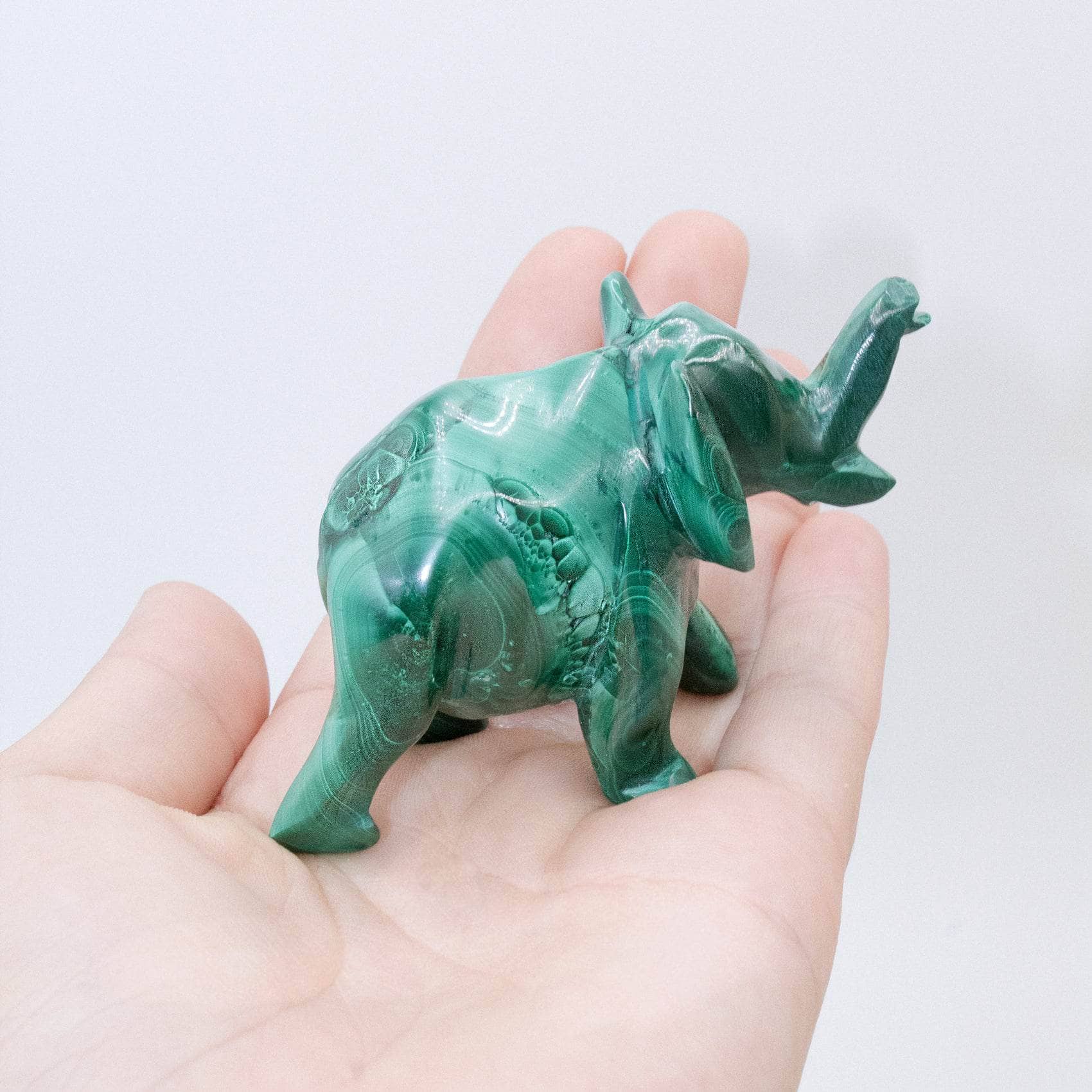 Genuine Malachite Elephants - Hand Carved - 1 of a Kind - Image 40