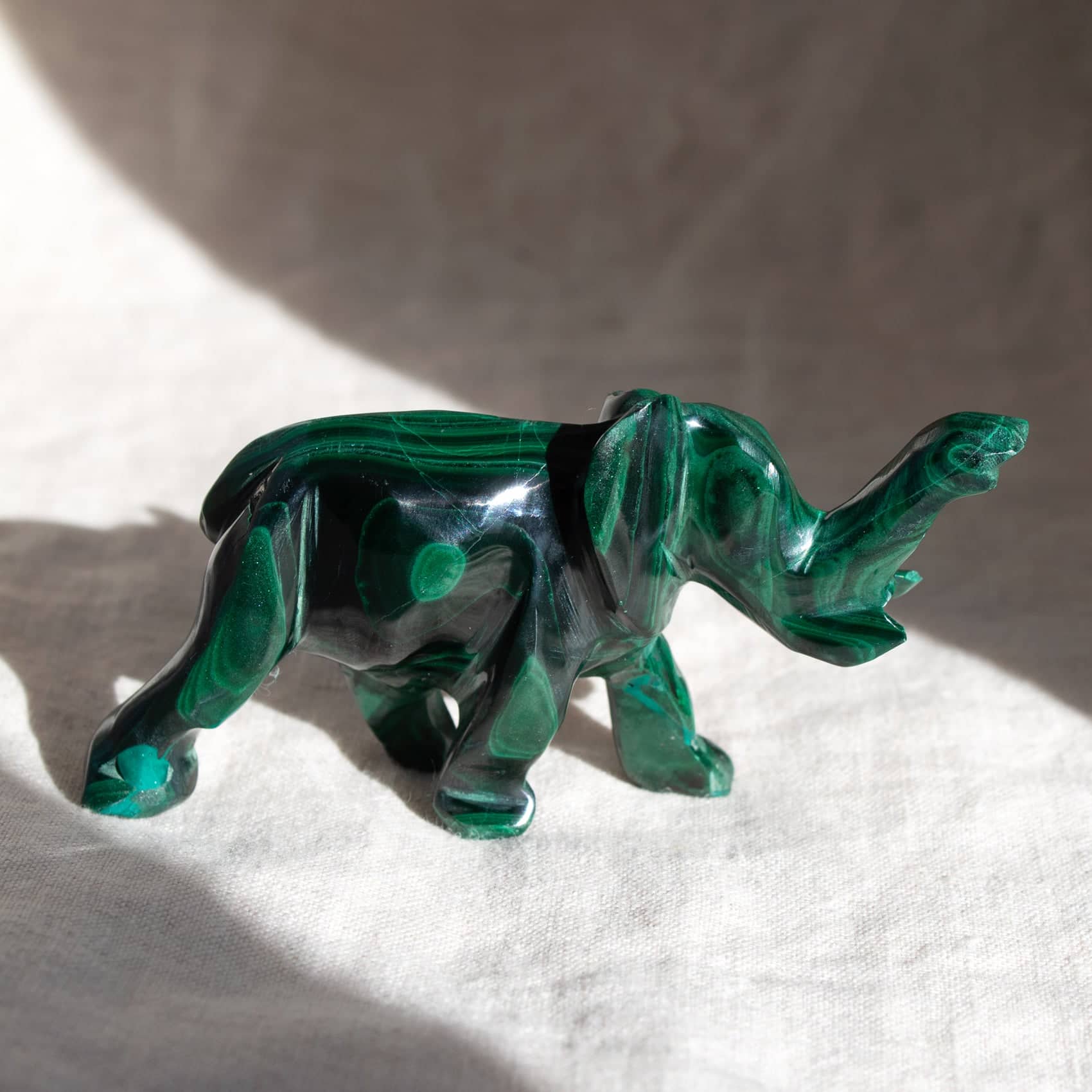 Genuine Malachite Elephants - Hand Carved - 1 of a Kind - Image 70