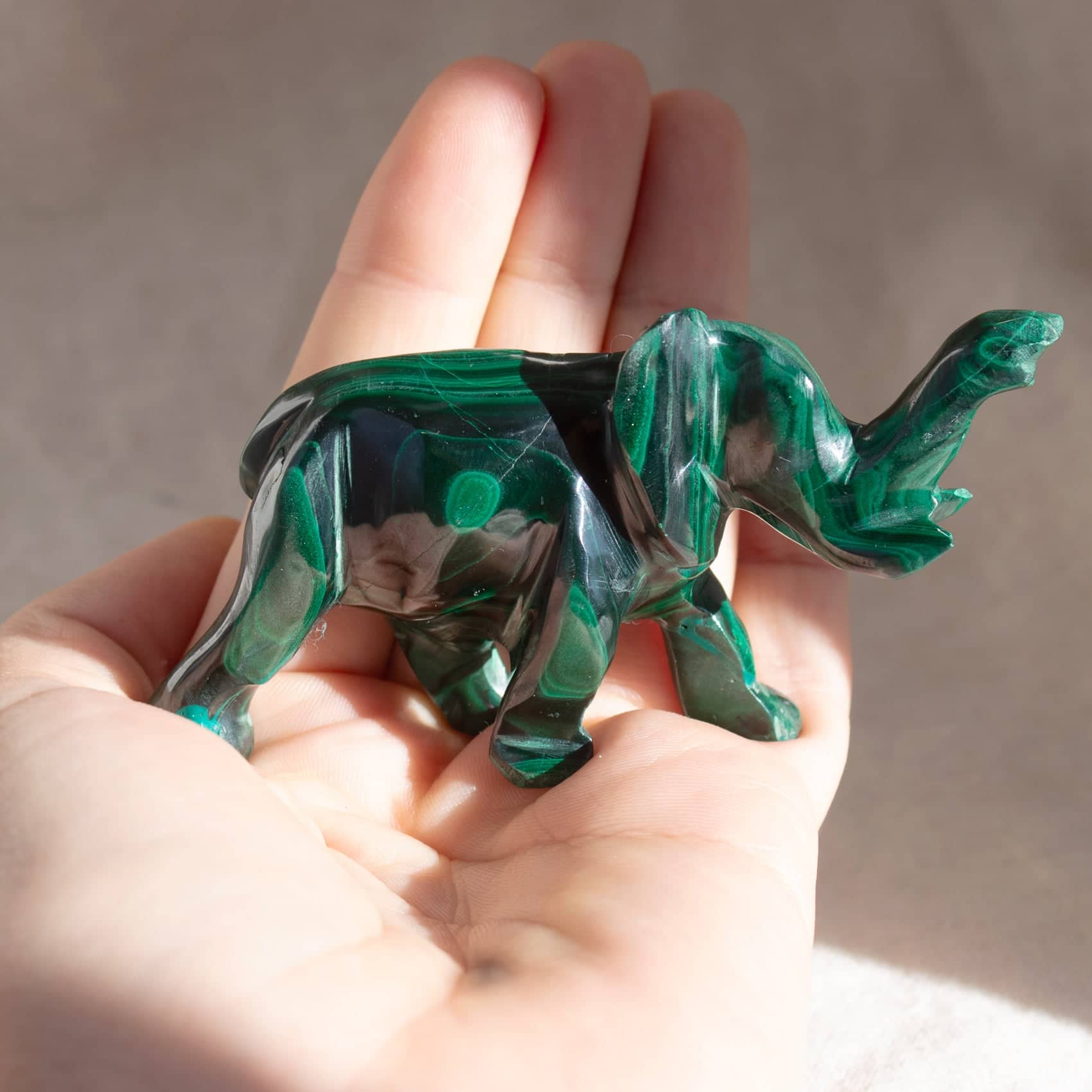 Genuine Malachite Elephants - Hand Carved - 1 of a Kind - Image 71