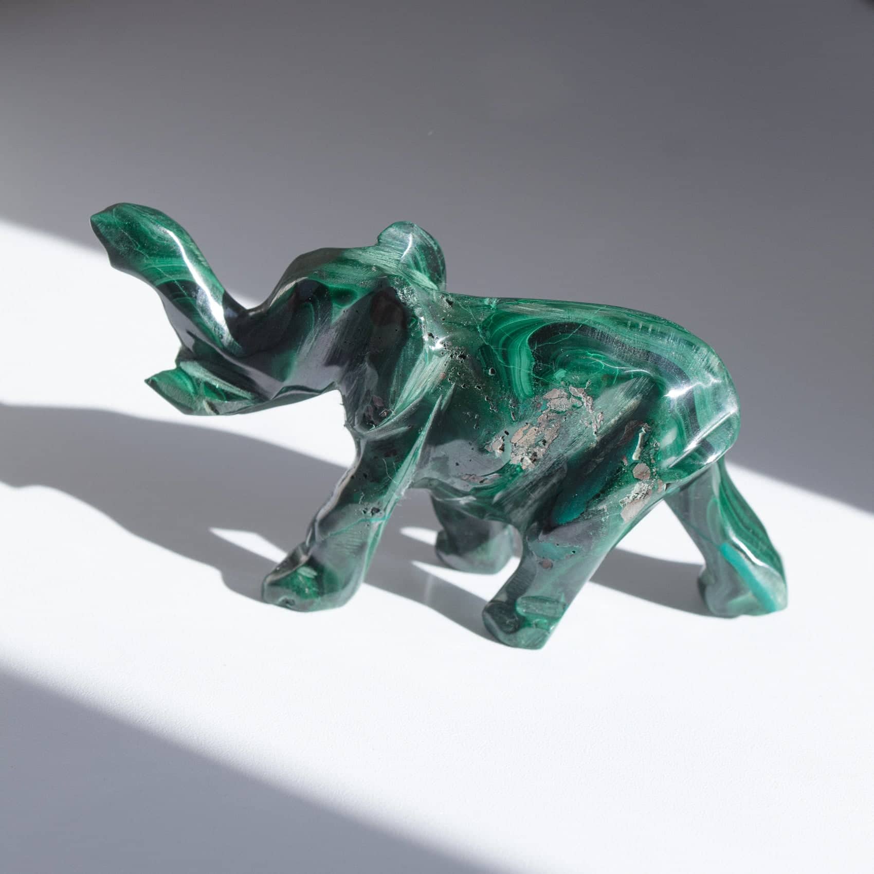 Genuine Malachite Elephants - Hand Carved - 1 of a Kind - Image 72
