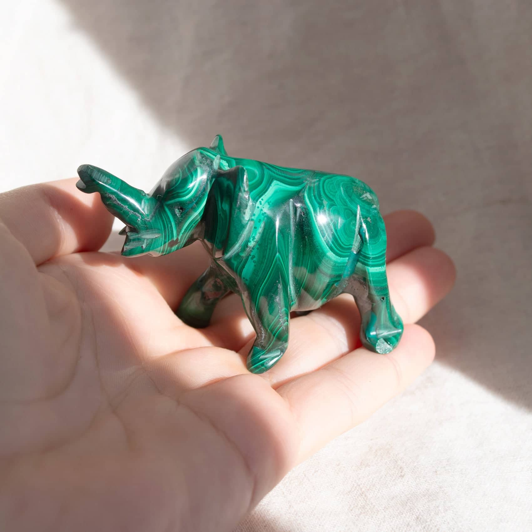 Genuine Malachite Elephants - Hand Carved - 1 of a Kind - Image 77
