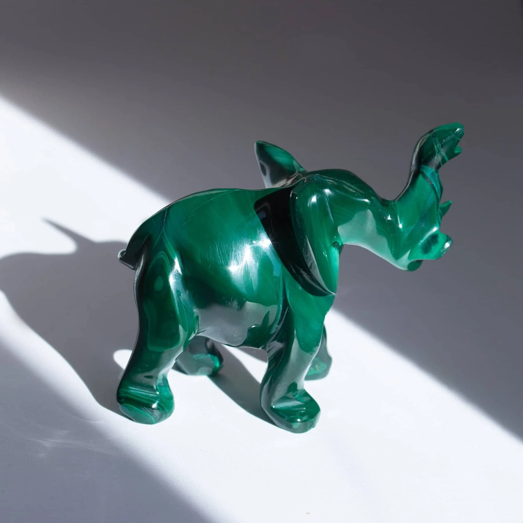 Genuine Malachite Elephants - Hand Carved - 1 of a Kind - Image 81