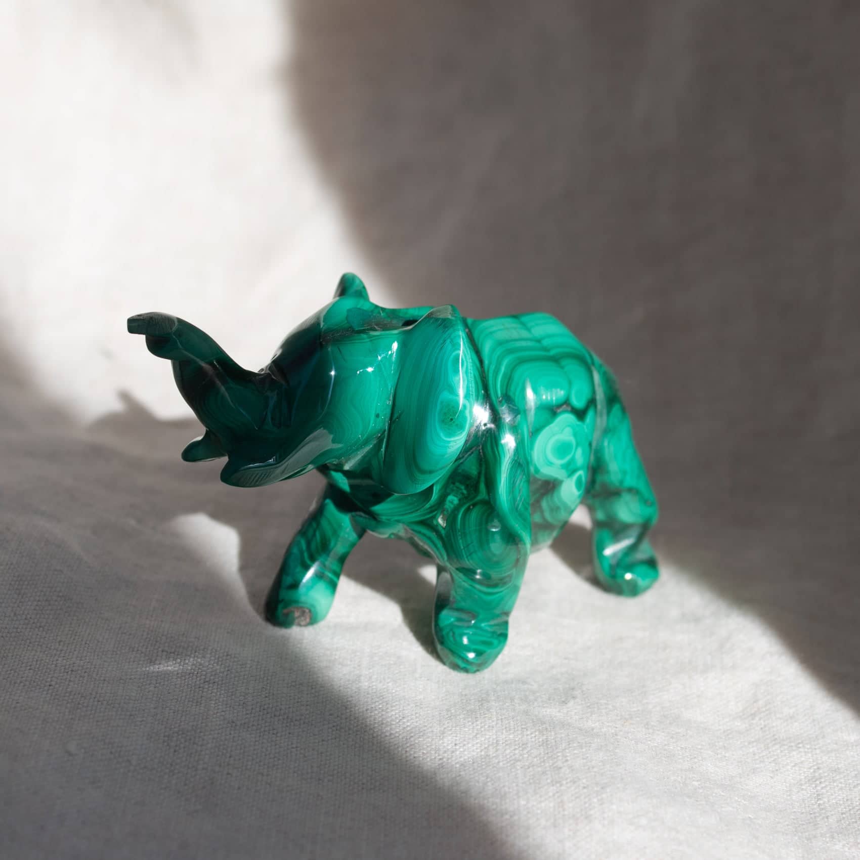 Genuine Malachite Elephants - Hand Carved - 1 of a Kind - Image 85