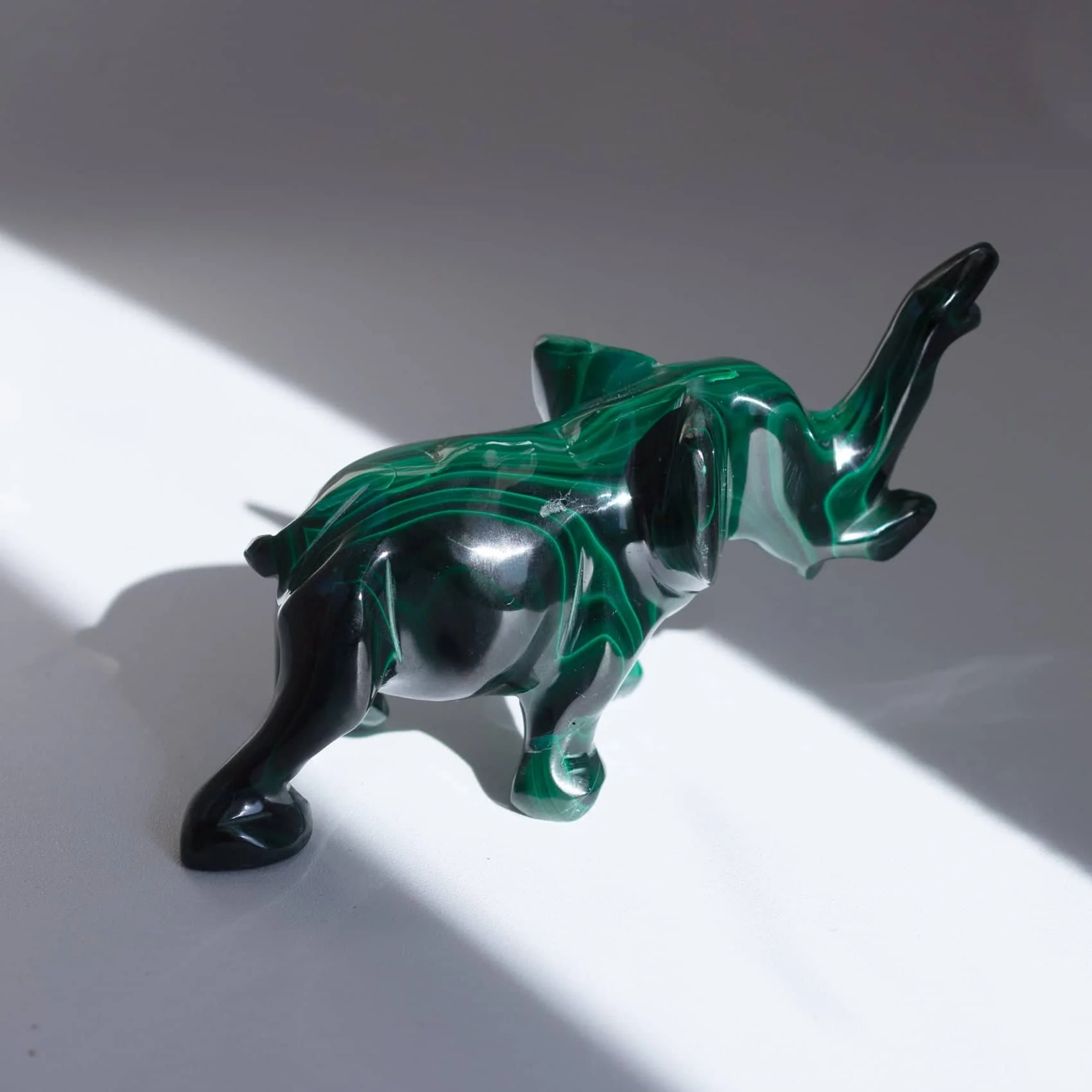 Genuine Malachite Elephants - Hand Carved - 1 of a Kind - Image 90
