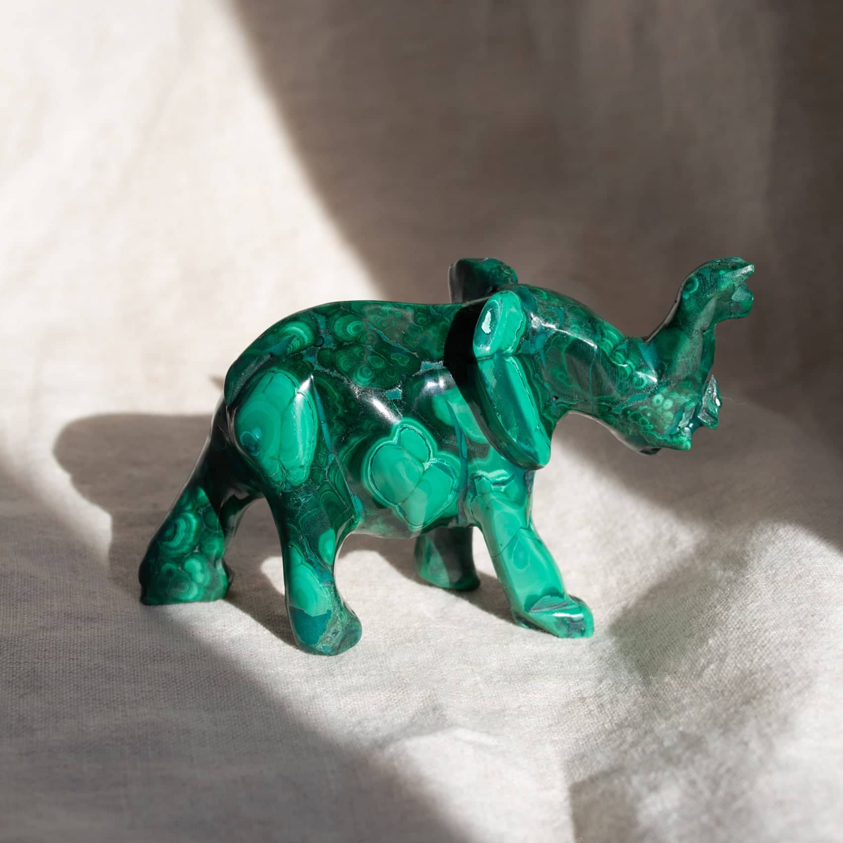 Genuine Malachite Elephants - Hand Carved - 1 of a Kind - Image 97