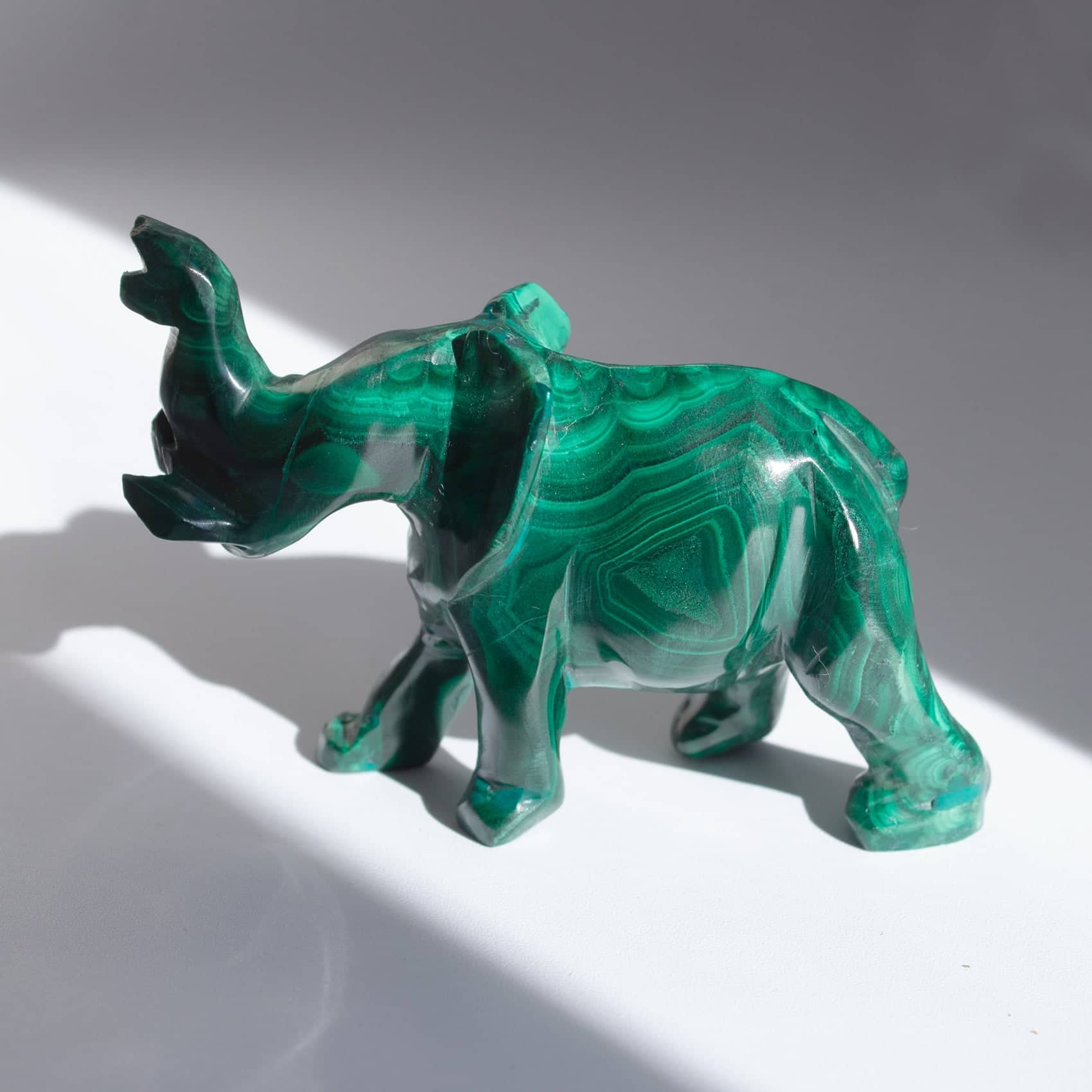 Genuine Malachite Elephants - Hand Carved - 1 of a Kind - Image 99