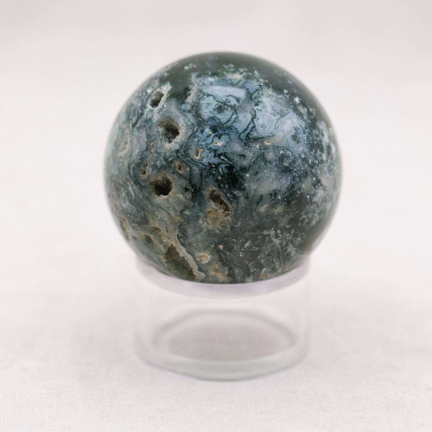 Moss Agate Sphere with Tripod - AAA Premium Quality - Image 7
