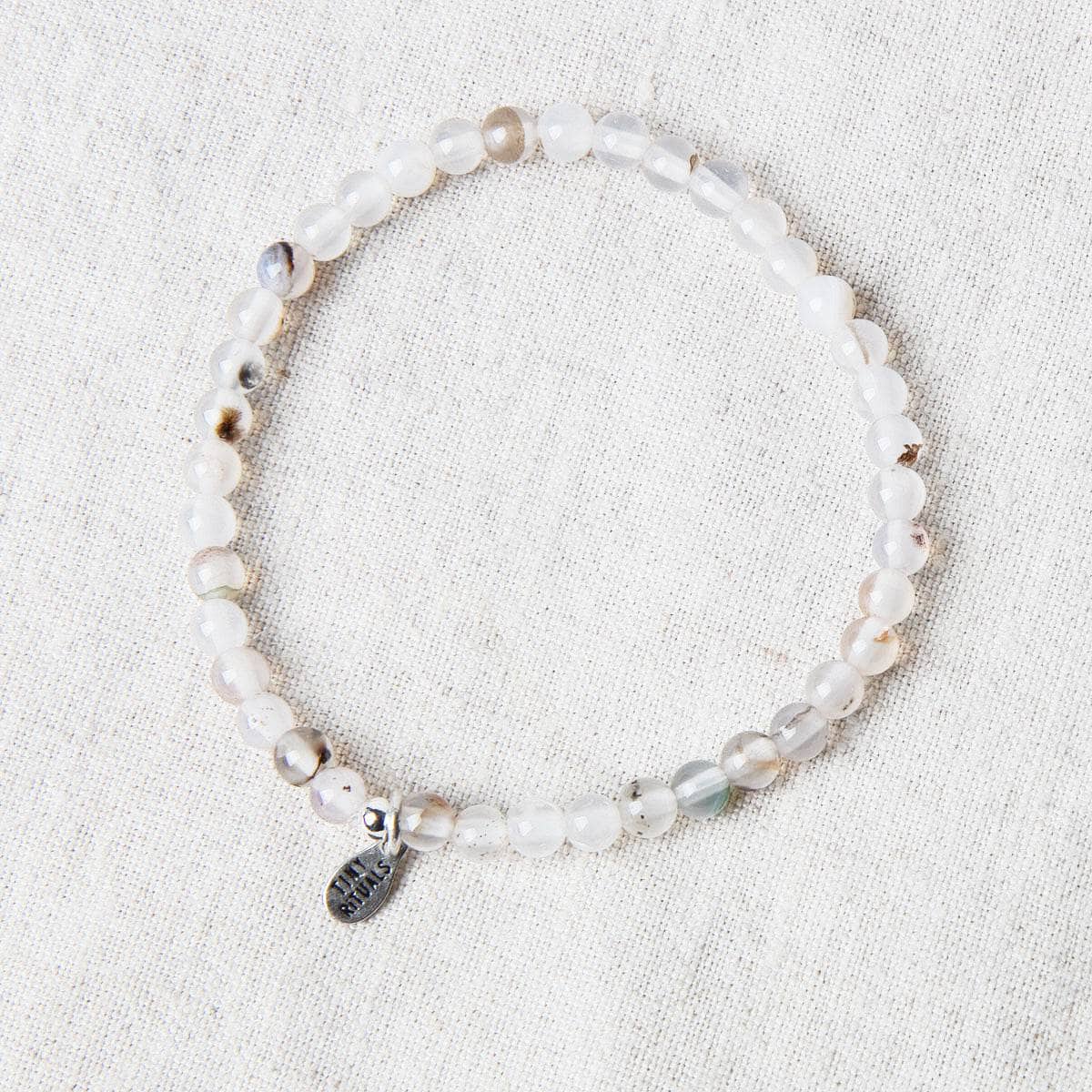 Natural Black Flower Moss Agate Energy Bracelet - Image 3