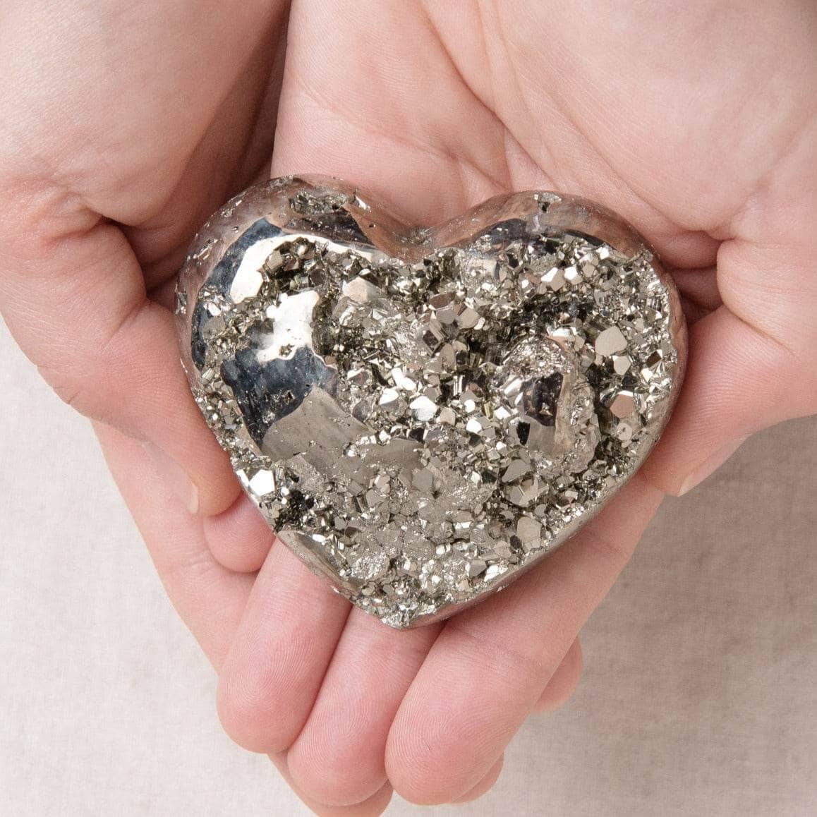 Natural Pyrite Heart - AAA Premium Quality - Image 5
