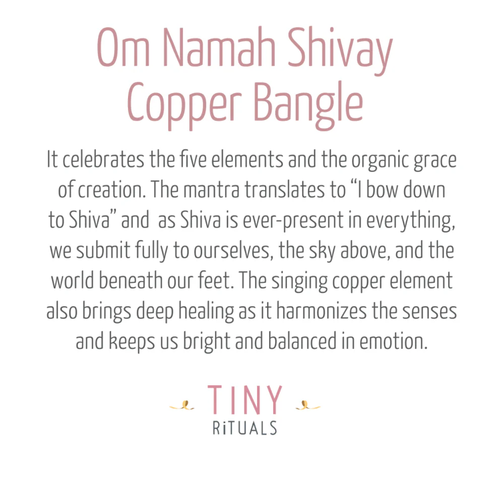 Om Namah Shivay Mantra Copper Bangle - Image 3