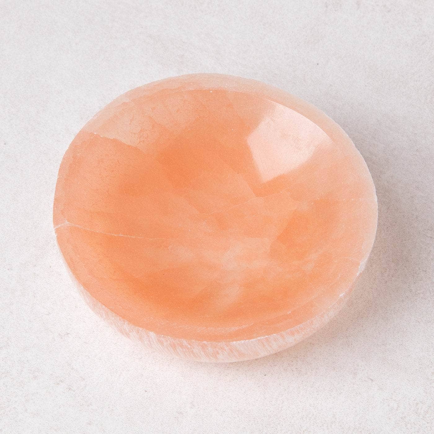 Peach Selenite Crystal Recharging Bowl - Image 7