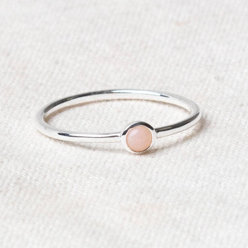 Pink Opal Silver or Gold Ring - Image 4