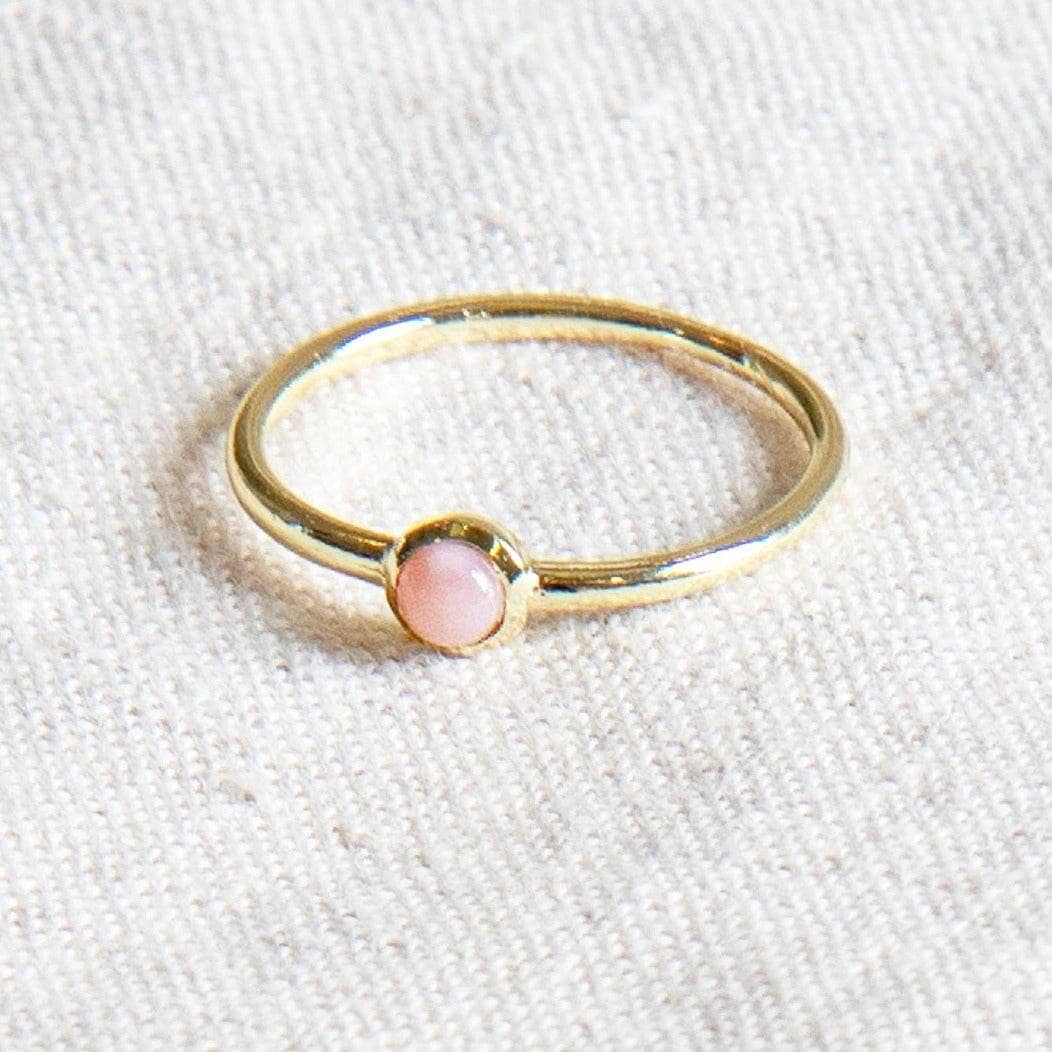 Pink Opal Silver or Gold Ring - Image 7