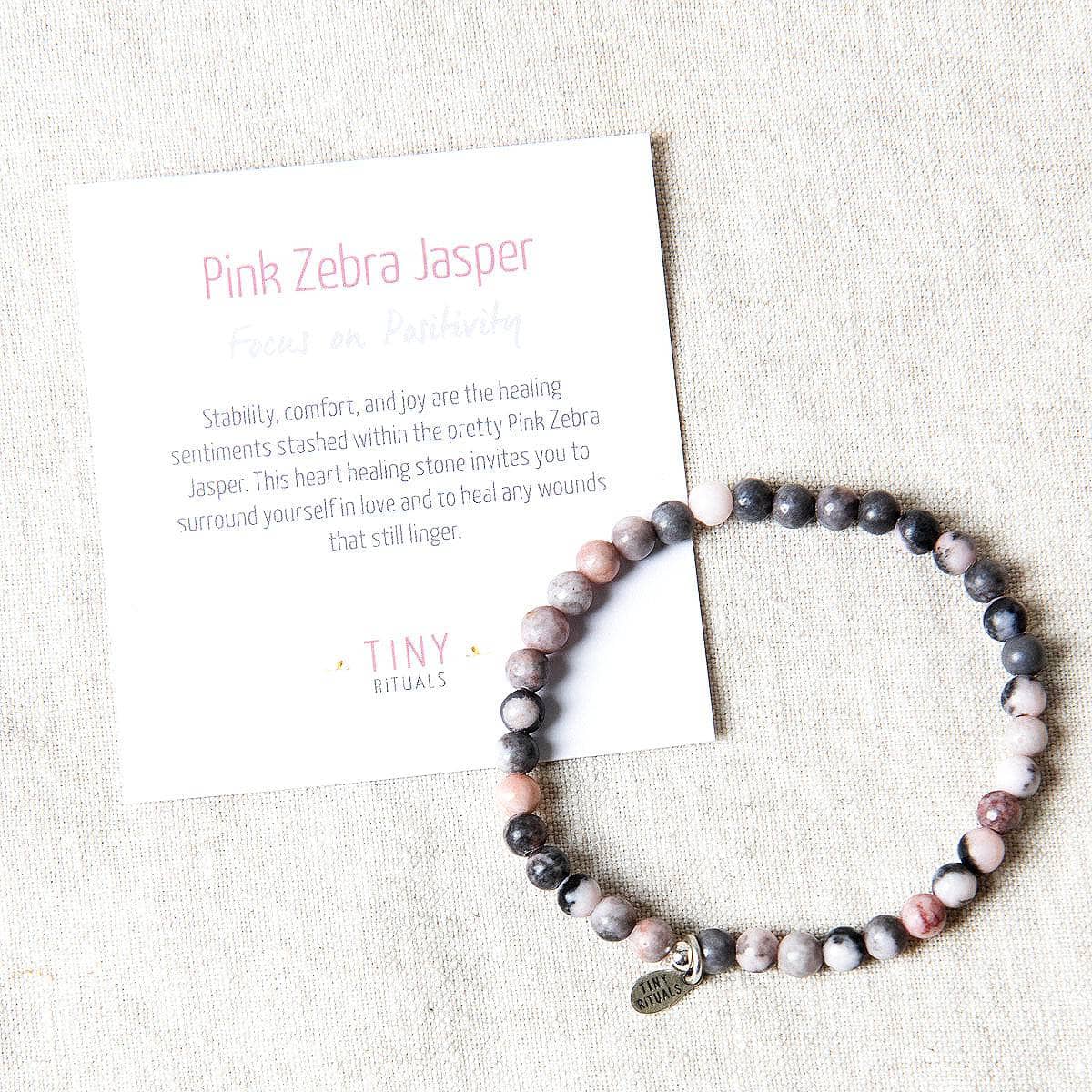 Pink Zebra Jasper Energy Bracelet - Image 3