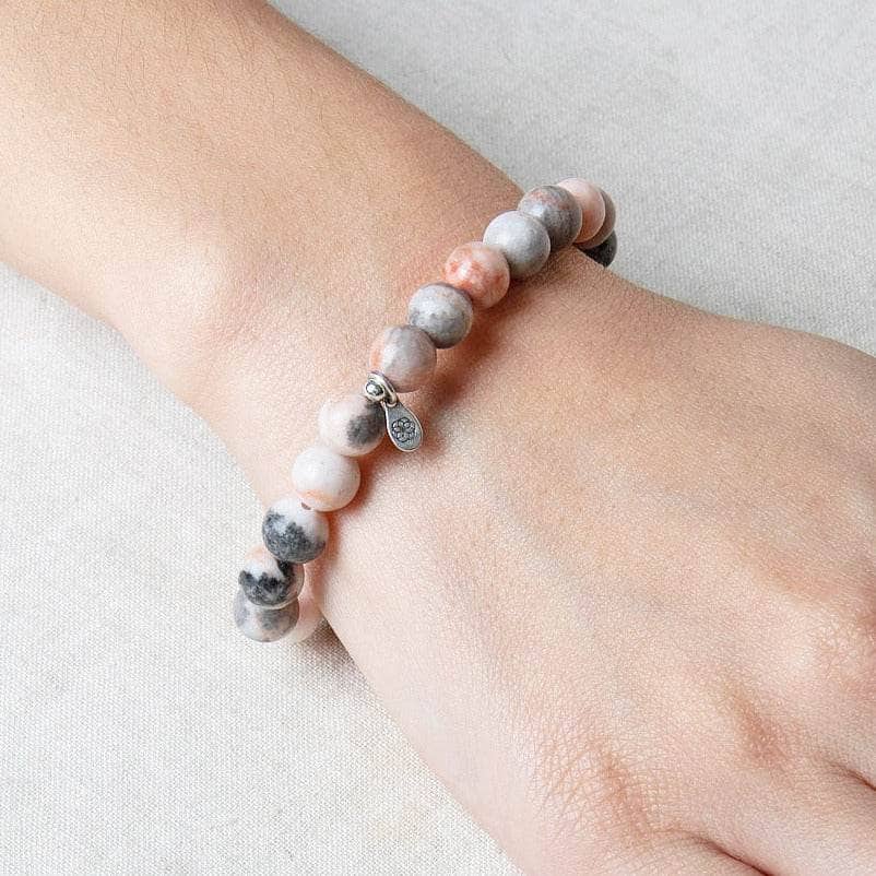 Pink Zebra Jasper Energy Bracelet 8mm - Image 2