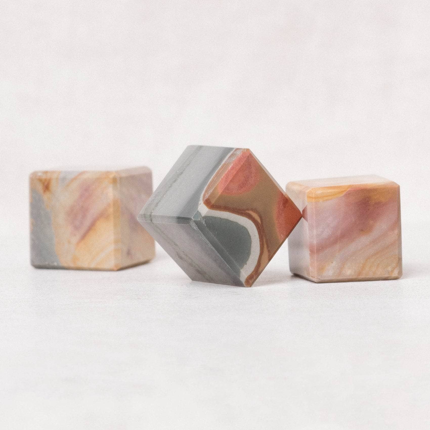Polychrome (Desert Magic) Jasper Cube - Image 4