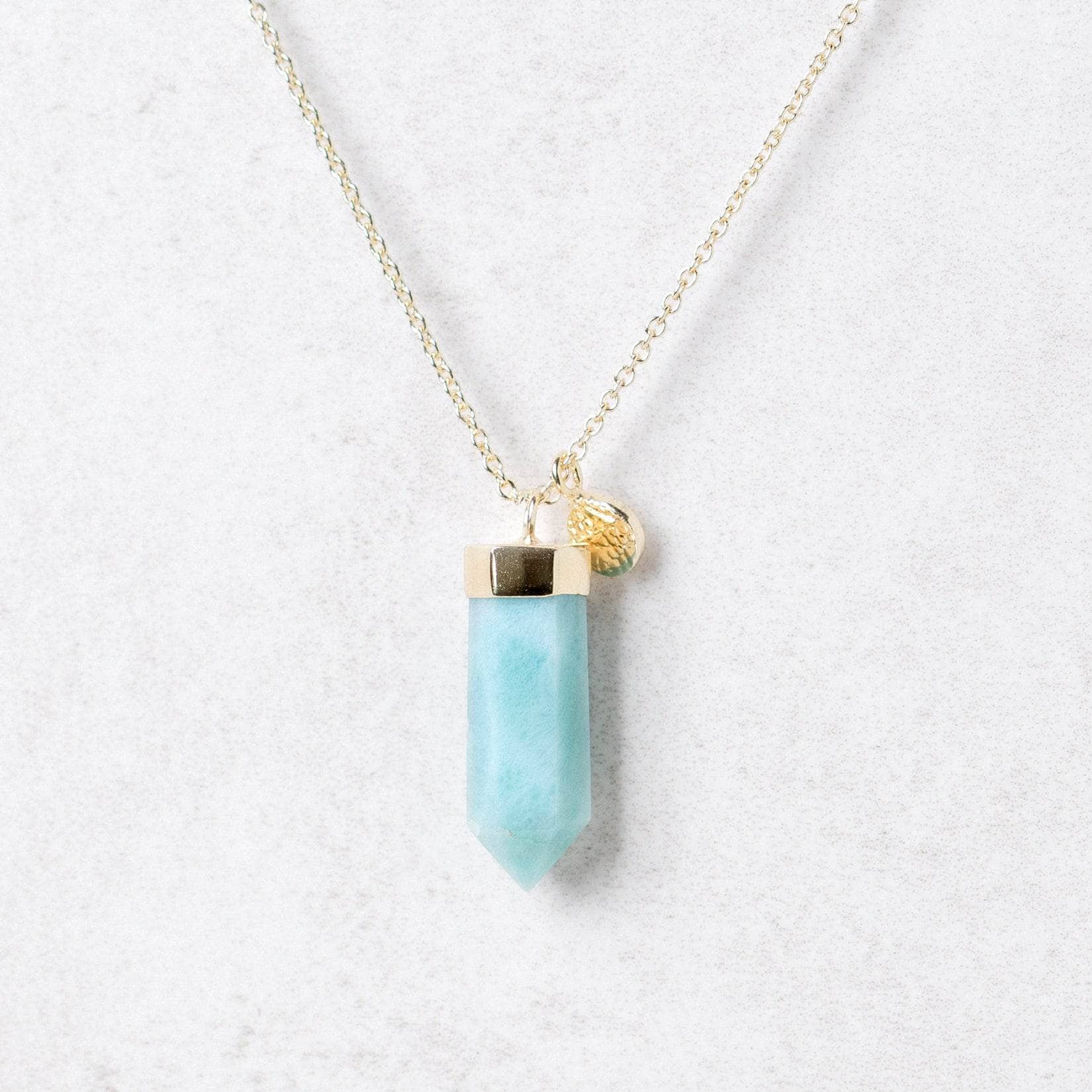 Rare Genuine Larimar Crystal Point Necklace - Image 6