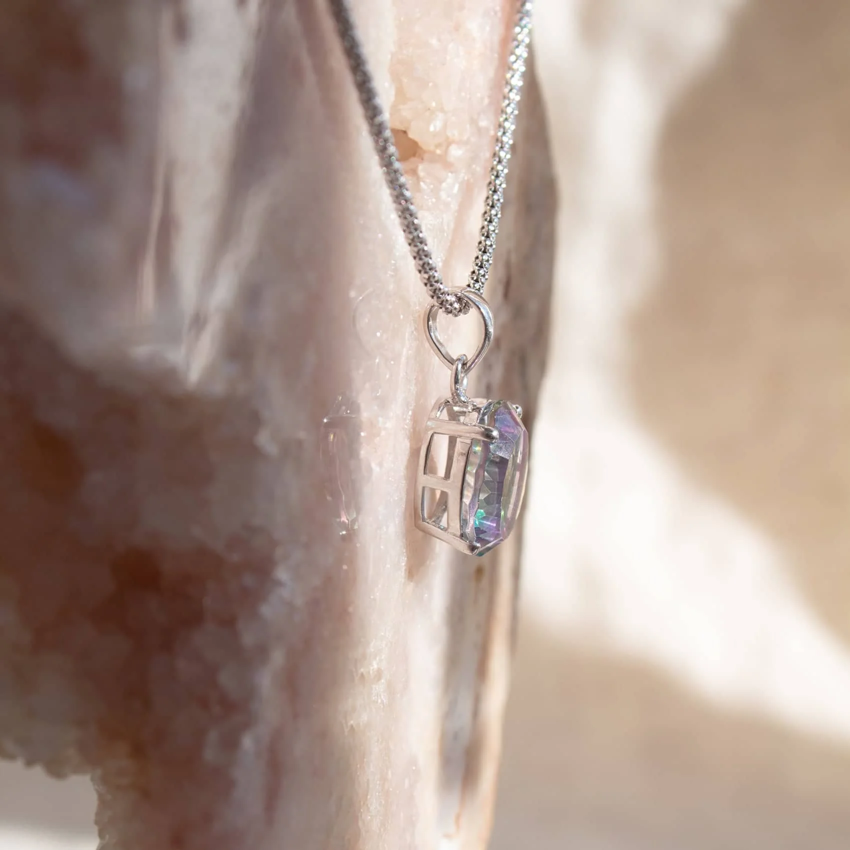 Rare Mystic Topaz Oval Pendant - Image 3