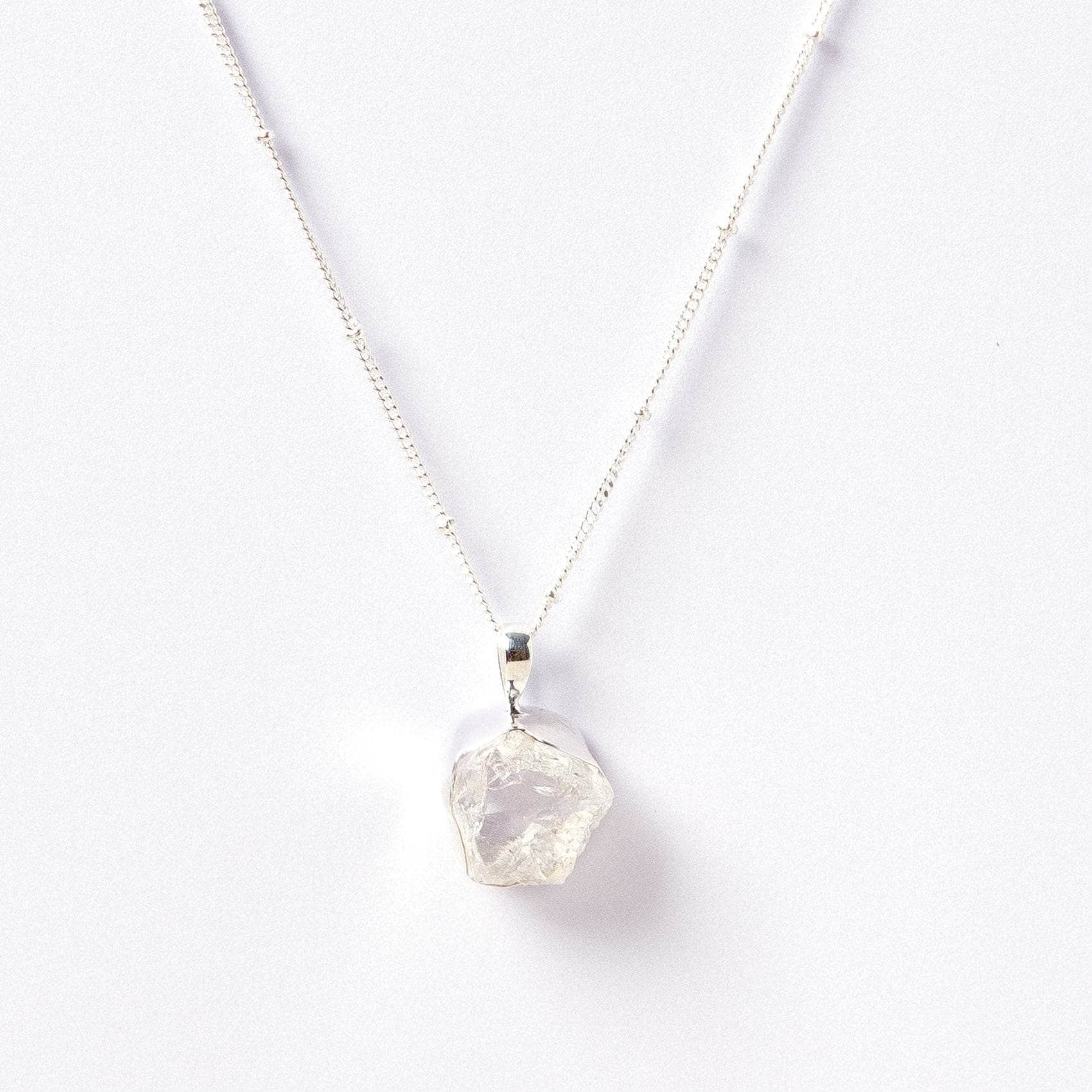 Clear Quartz Raw Crystal Necklace - Image 6