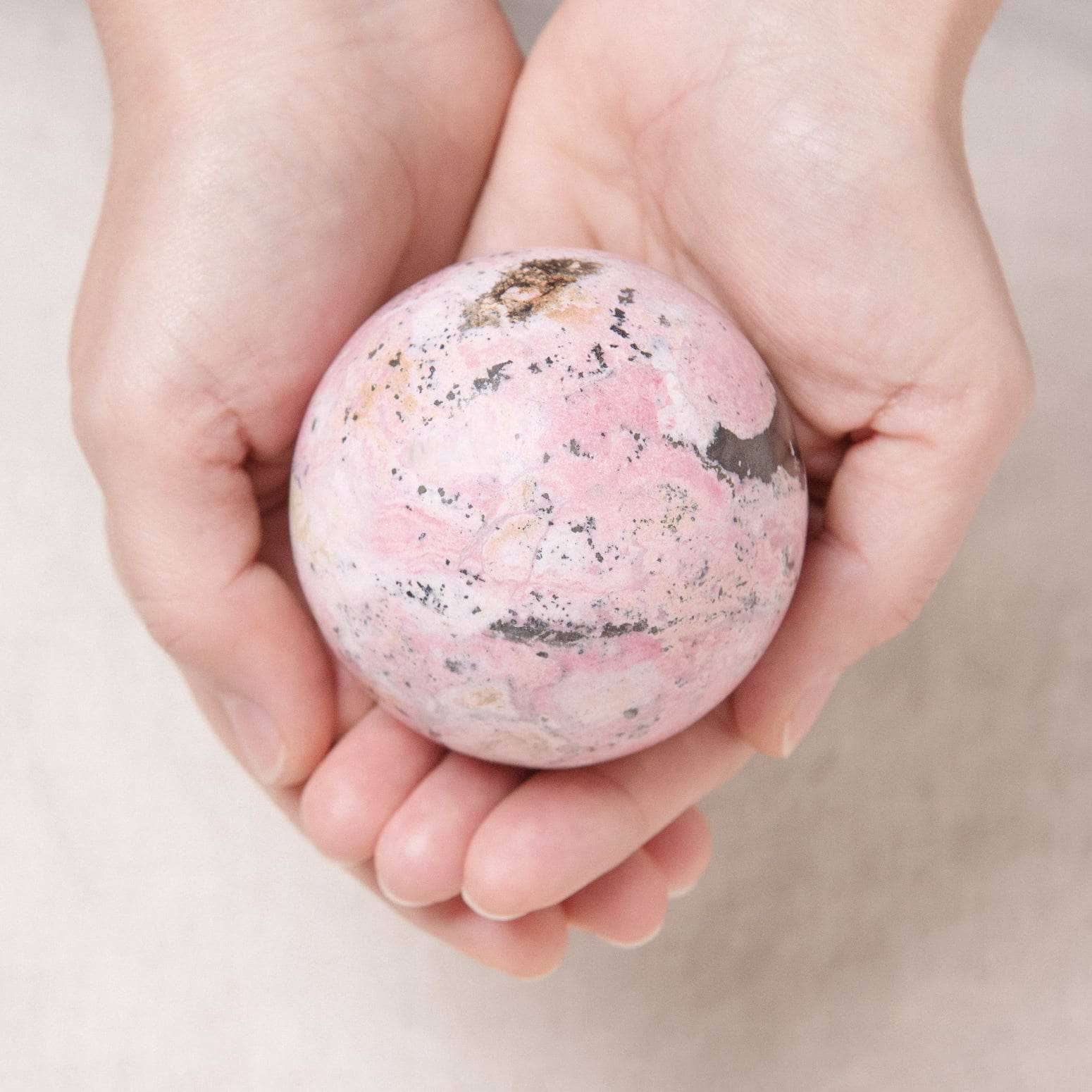 Peruvian Rhodonite Sphere with Tripod - AAA Premium Quality - Image 8