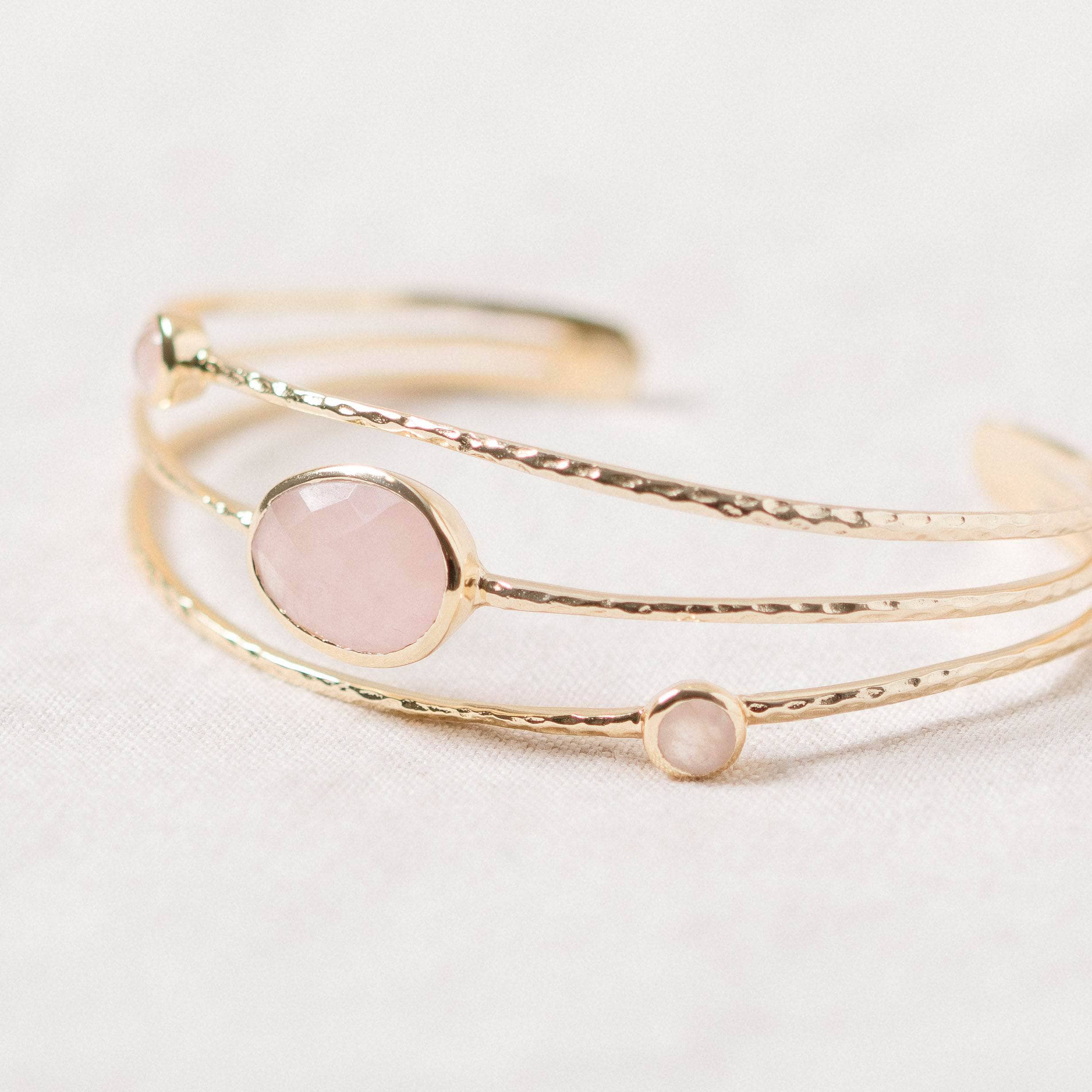 Rose Quartz Gold Bracelet - Image 2