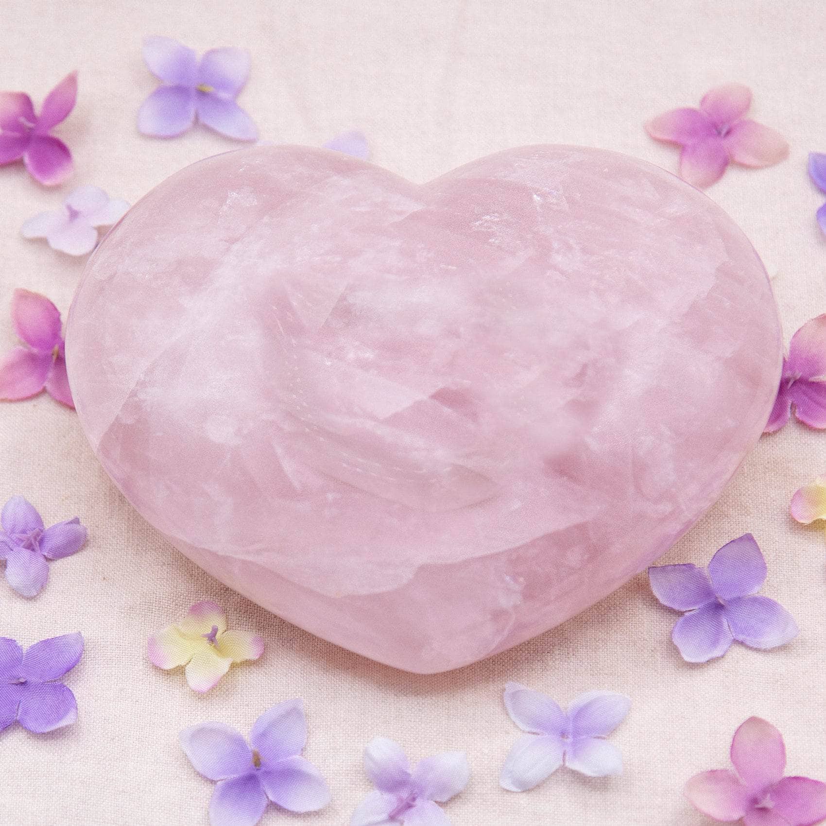 Rose Quartz Hearts - Large - AAA Premium Quality - Image 46