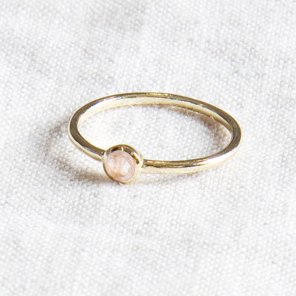 Rose Quartz Silver or Gold Ring - Image 3