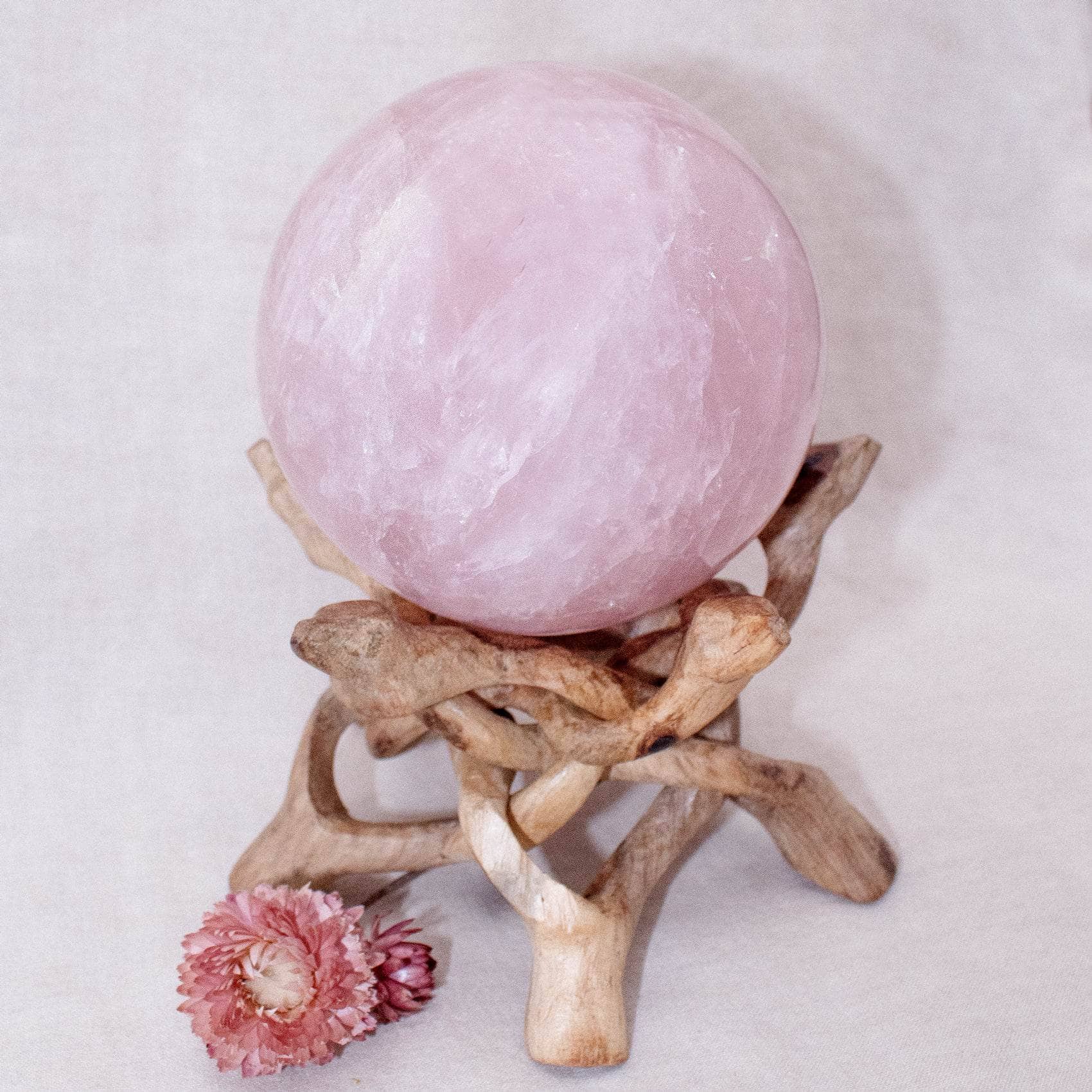 Rose Quartz Sphere - Large - AAA Premium Quality - 1 of a Kind - Image 21